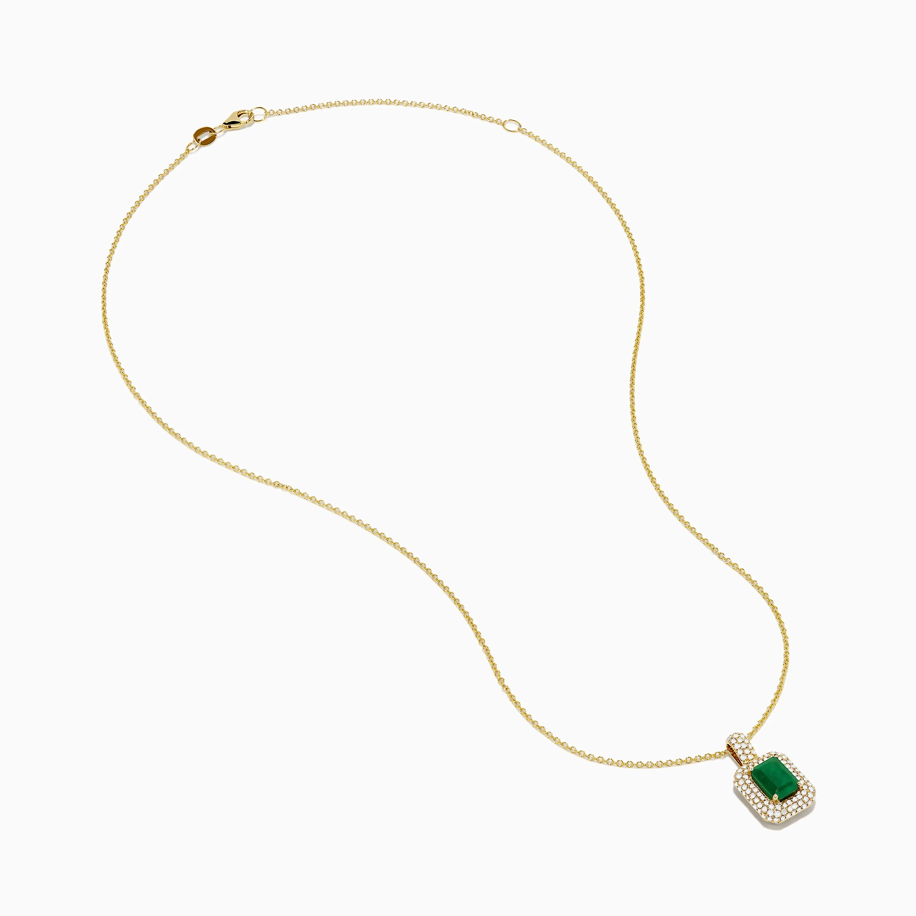 Brasilica 14K Yellow Gold Emerald and Diamond Pendant sold by Effy product image thumbnail 2