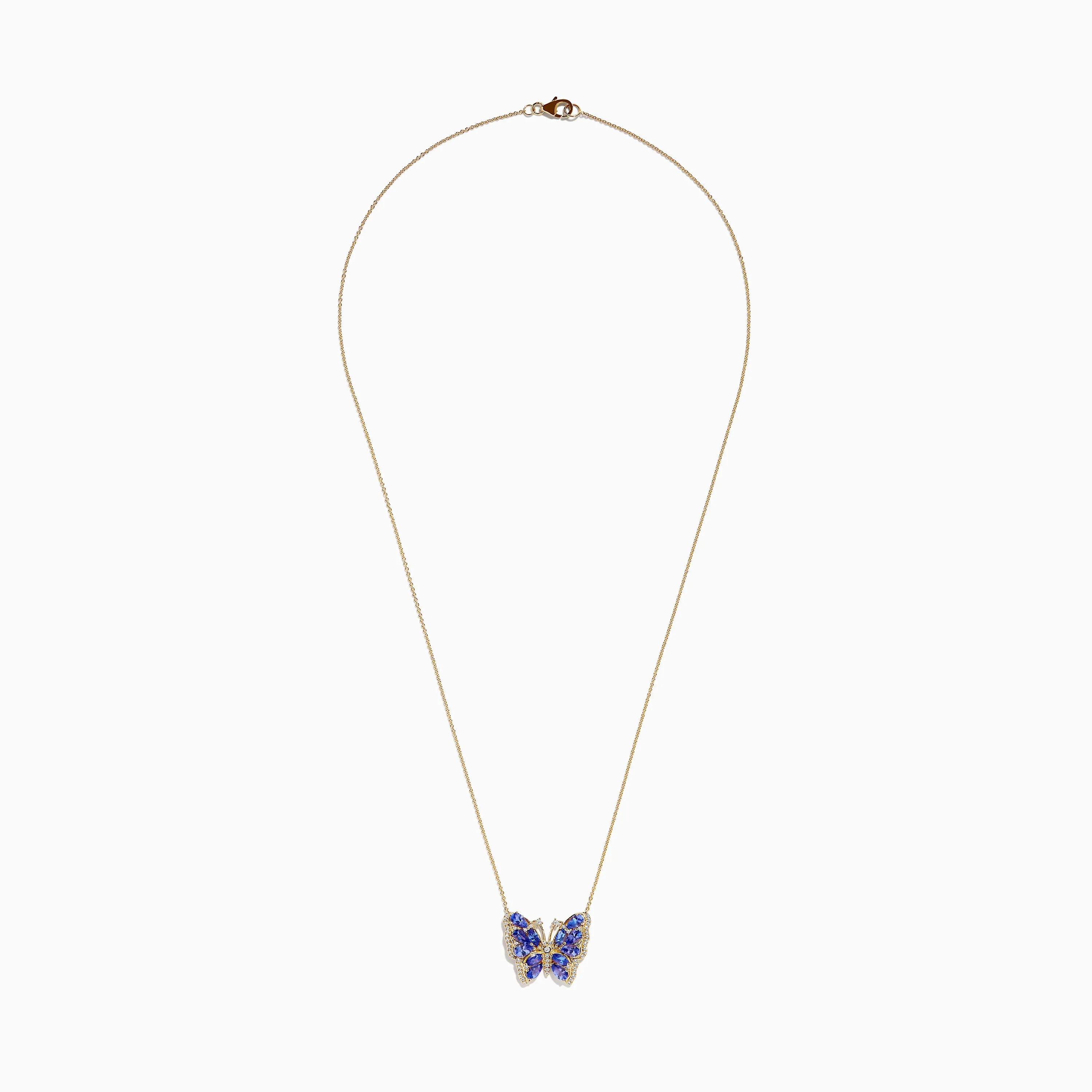 Nahla 14K Yellow Gold Tanzanite and Diamond Butterfly Necklace sold by Effy product image thumbnail 3