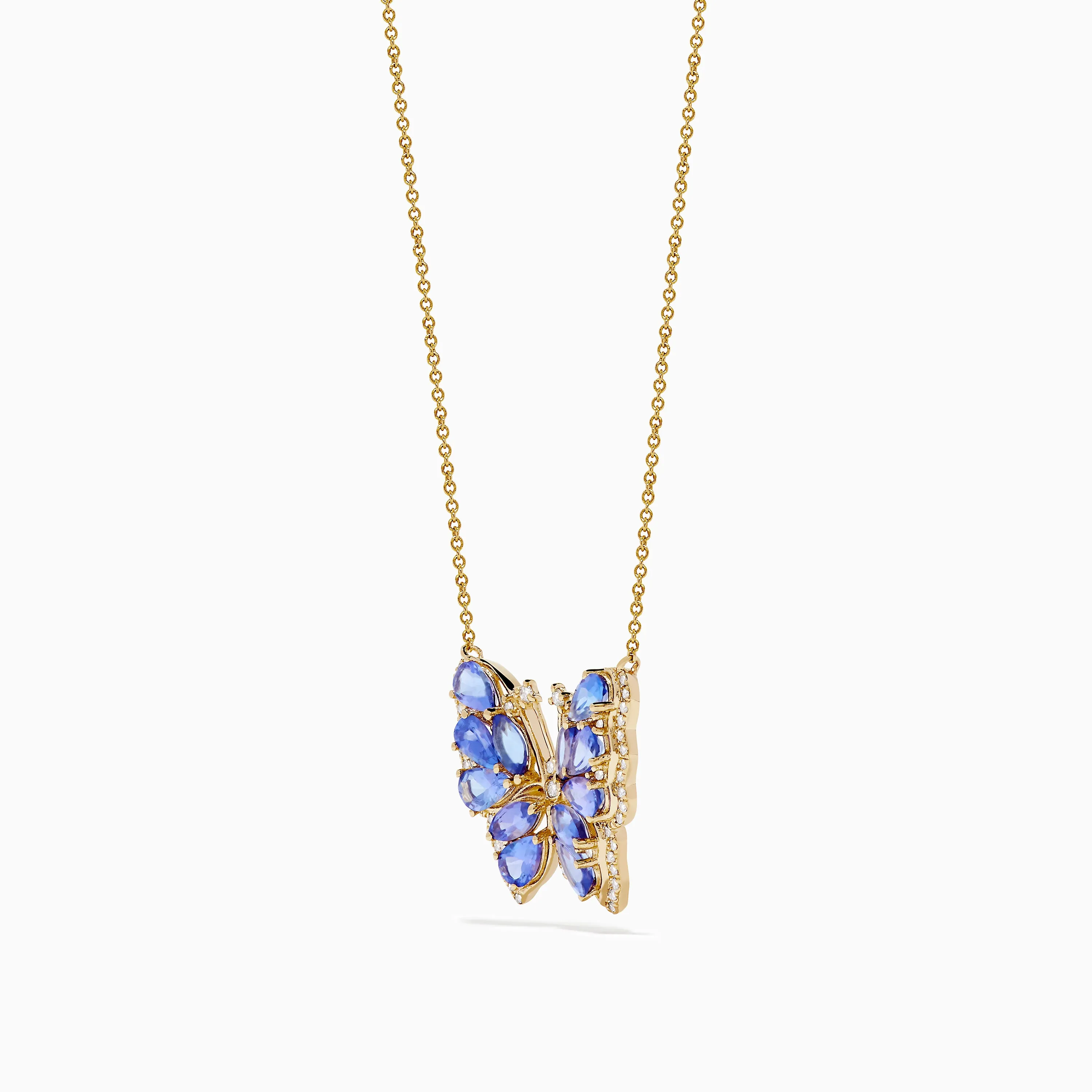 Nahla 14K Yellow Gold Tanzanite and Diamond Butterfly Necklace sold by Effy product image thumbnail 4