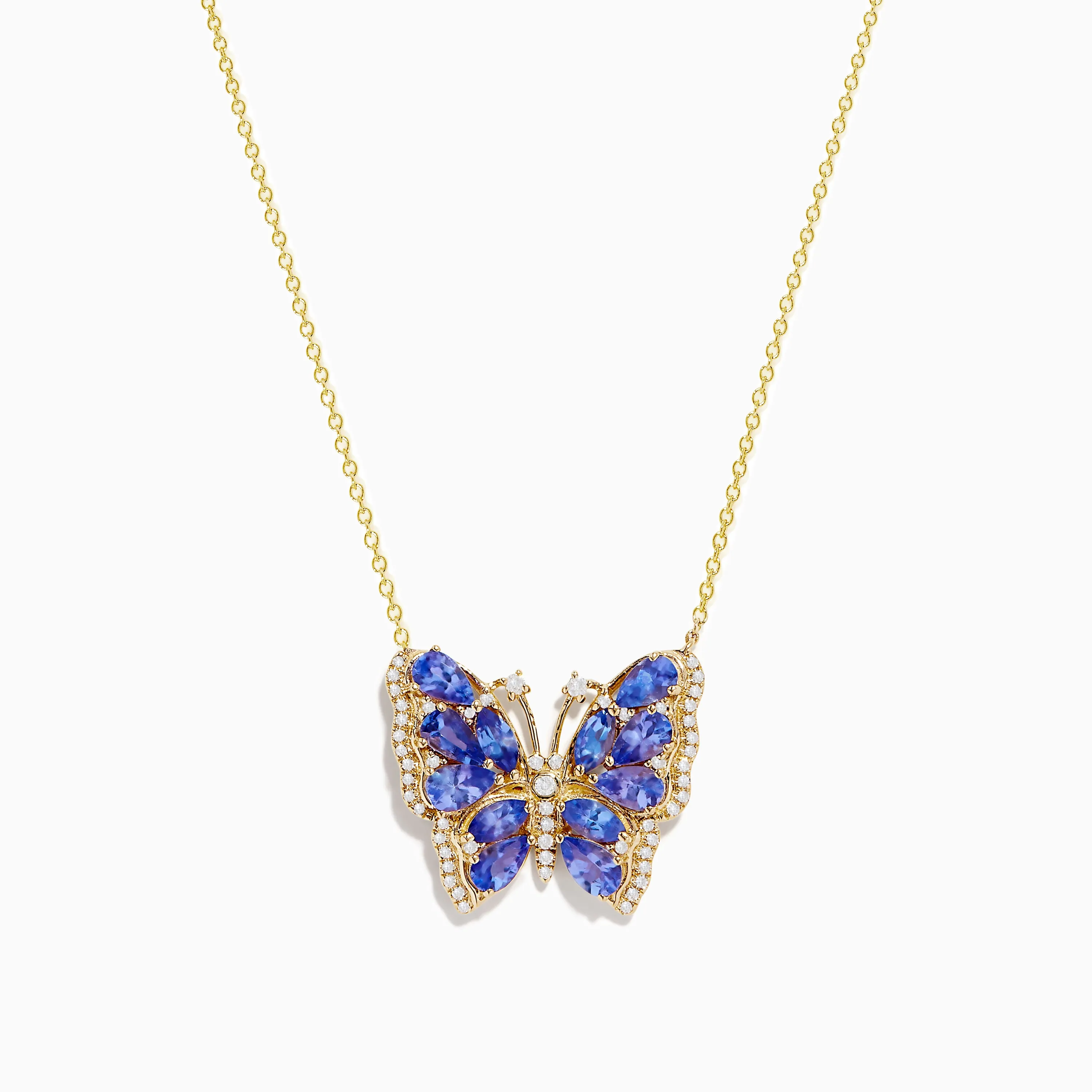 Nahla 14K Yellow Gold Tanzanite and Diamond Butterfly Necklace sold by Effy