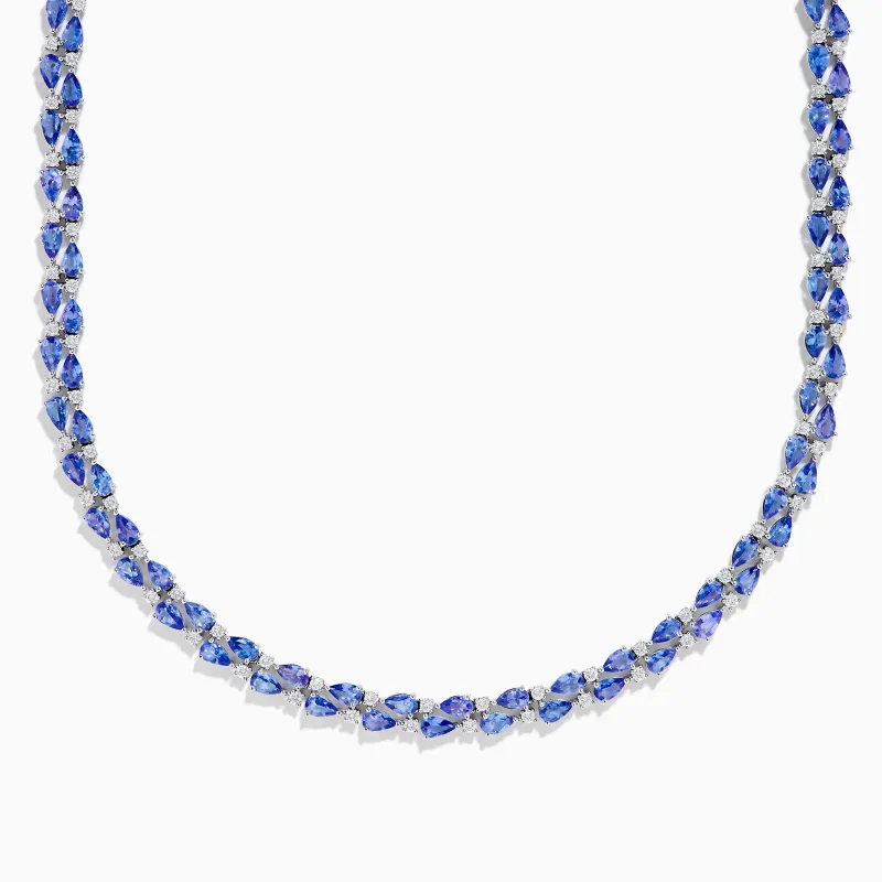 Nahla 14K White Gold Tanzanite and Diamond Necklace sold by Effy