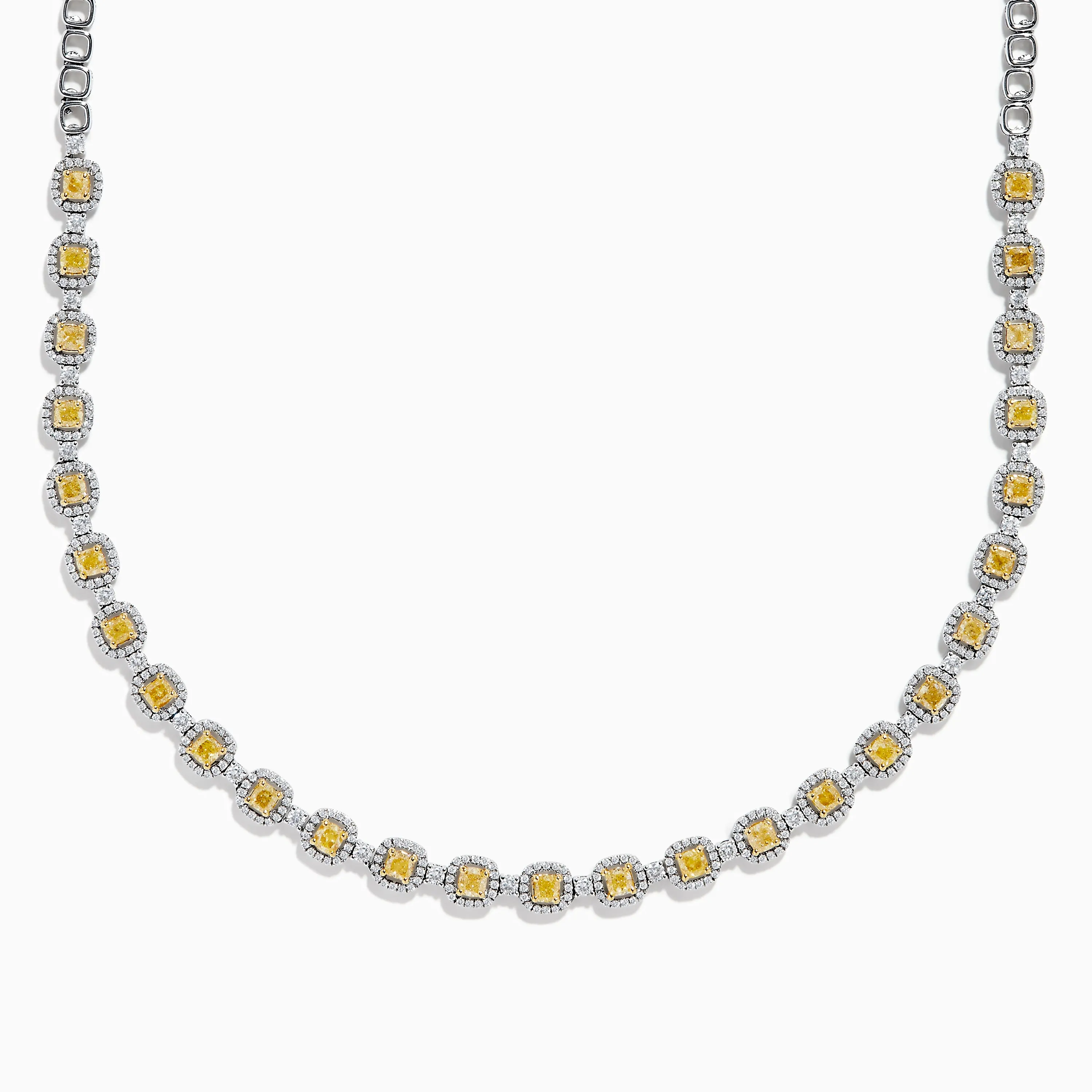 Canare 18K Two Tone Gold White and Yellow Diamond Necklace sold by Effy