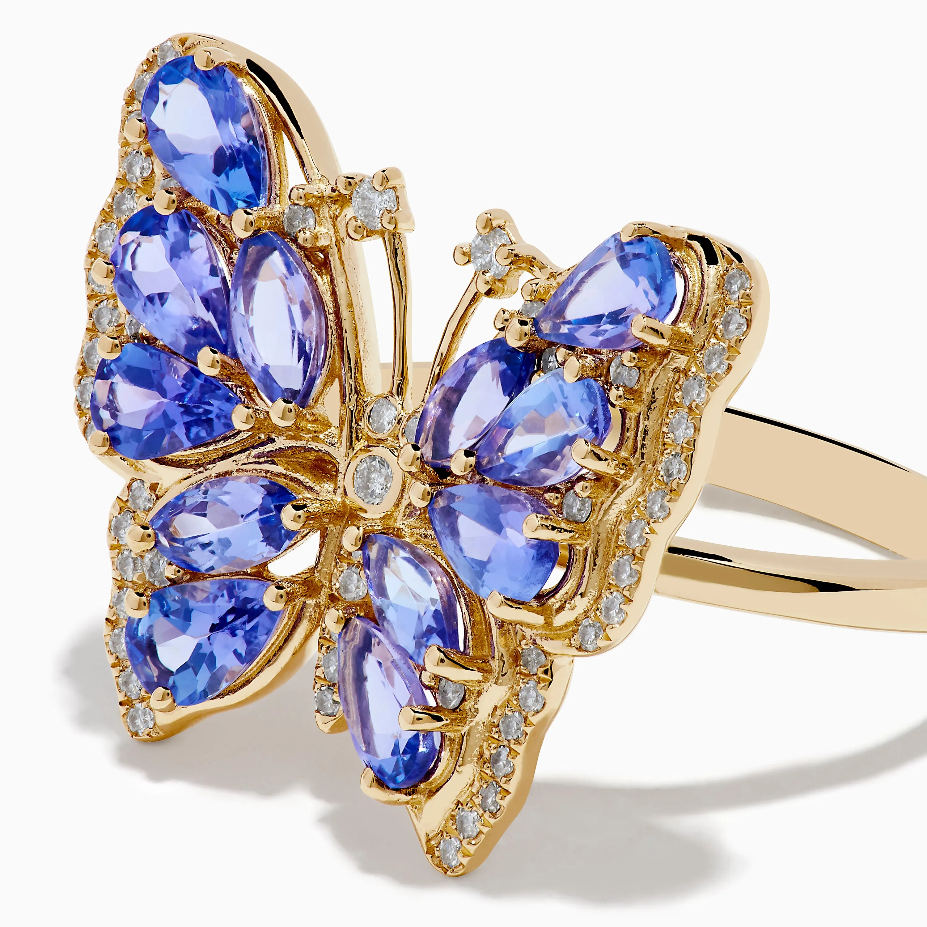 Nahla 14K Yellow Gold Tanzanite and Diamond Butterfly Ring sold by Effy product image thumbnail 2