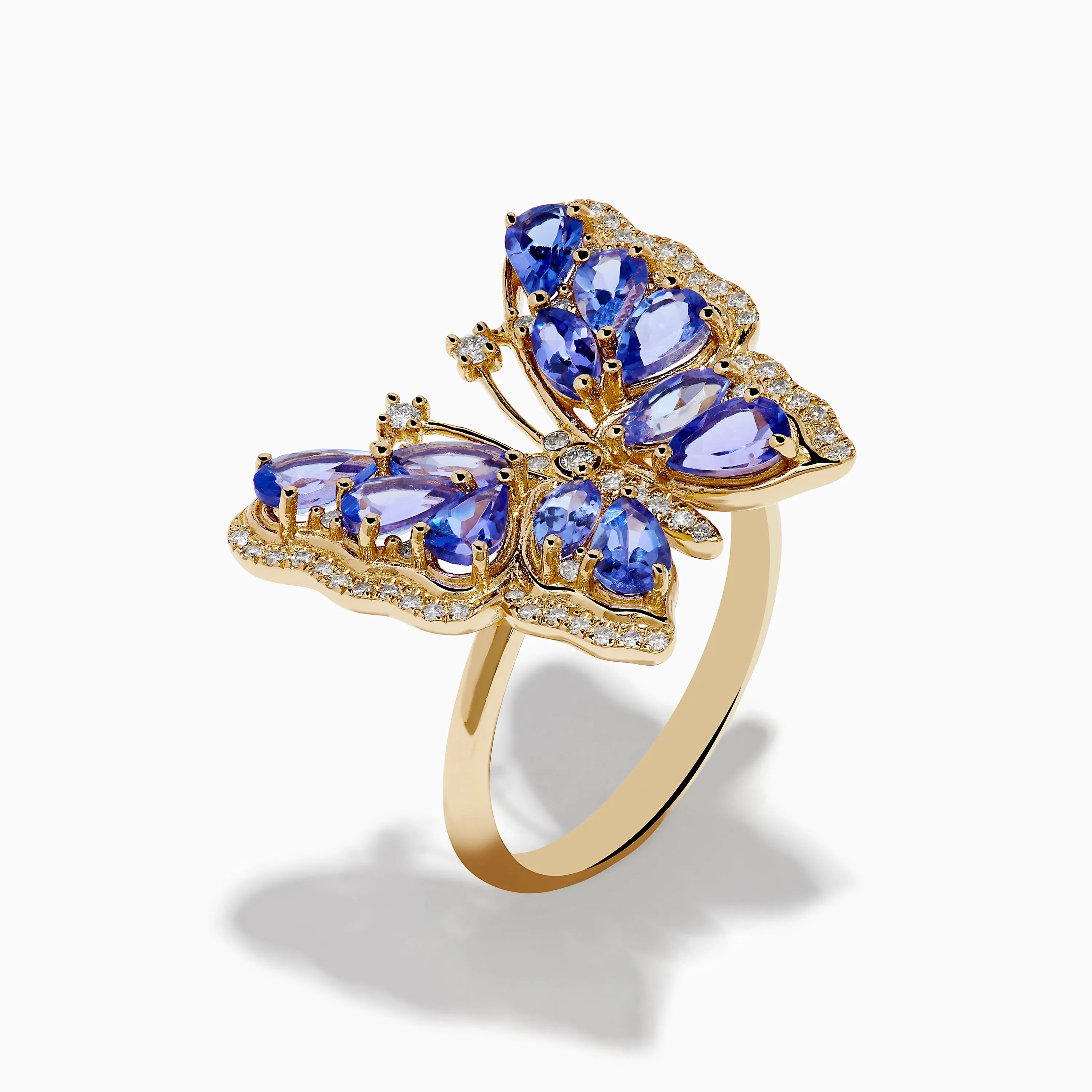 Nahla 14K Yellow Gold Tanzanite and Diamond Butterfly Ring sold by Effy product image thumbnail 4