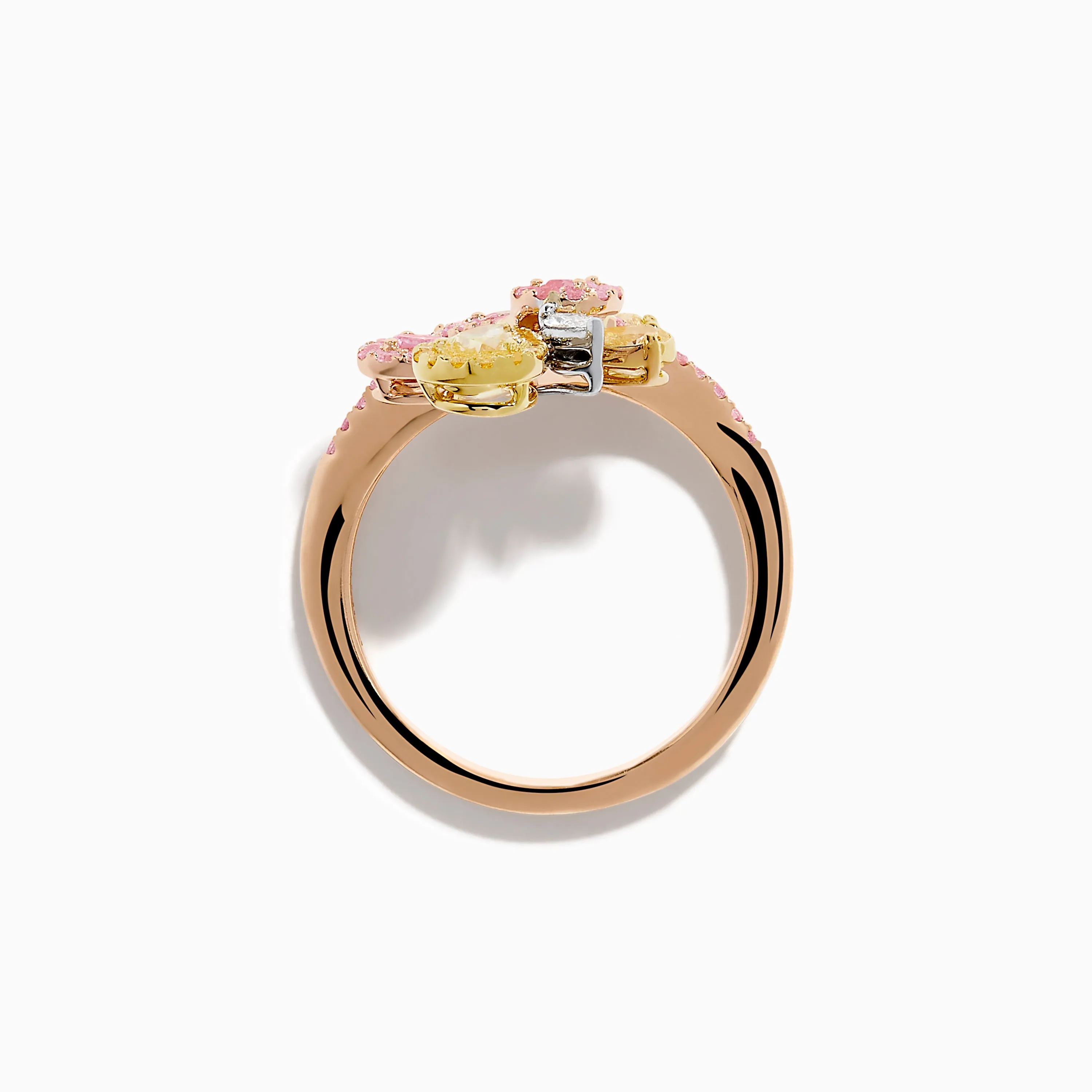 Trio 18K Three Tone Gold Multi Color Diamond Bouquet Ring sold by Effy product image thumbnail 3
