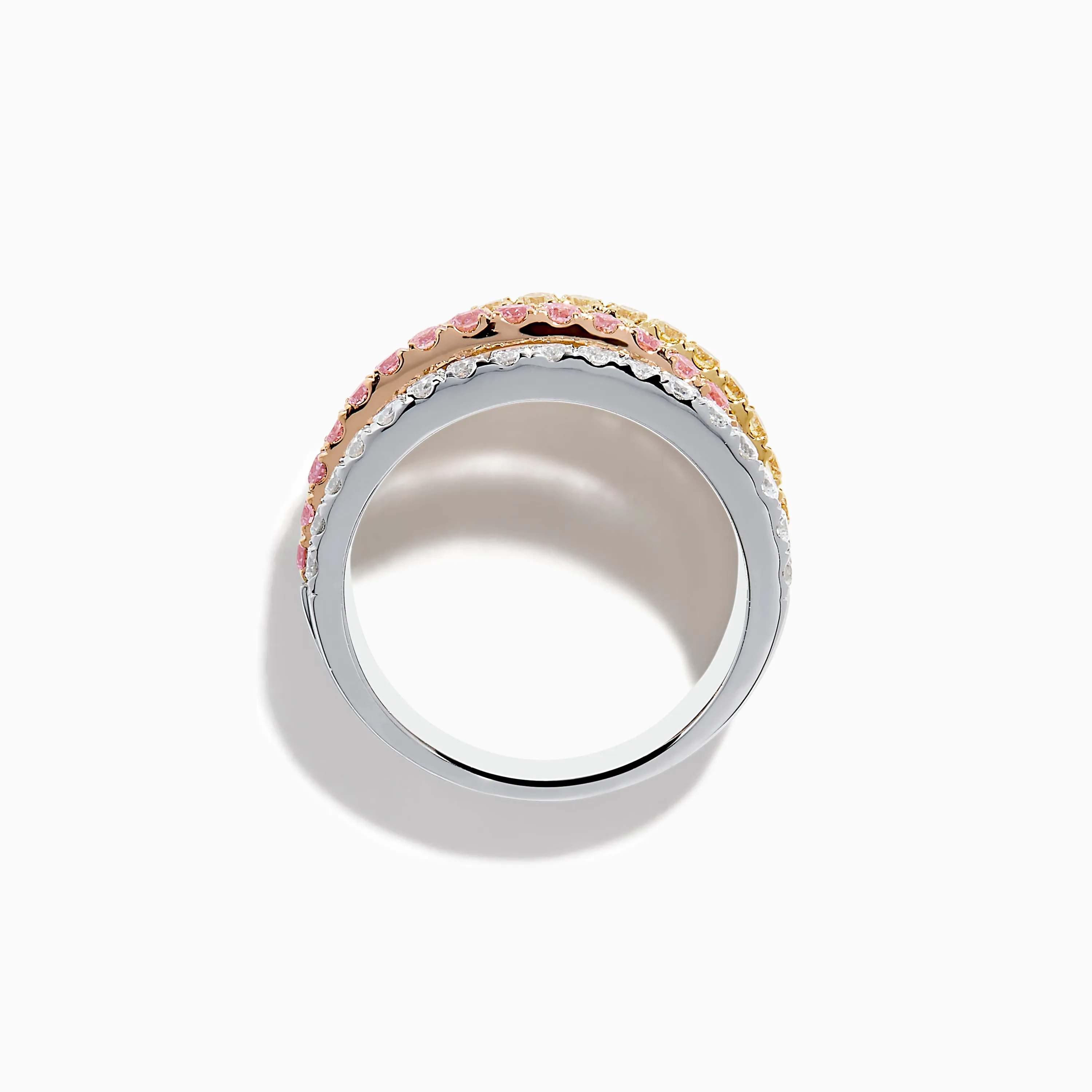 18K Three Tone Gold Multi Color Diamond Band Ring sold by Effy product image thumbnail 3
