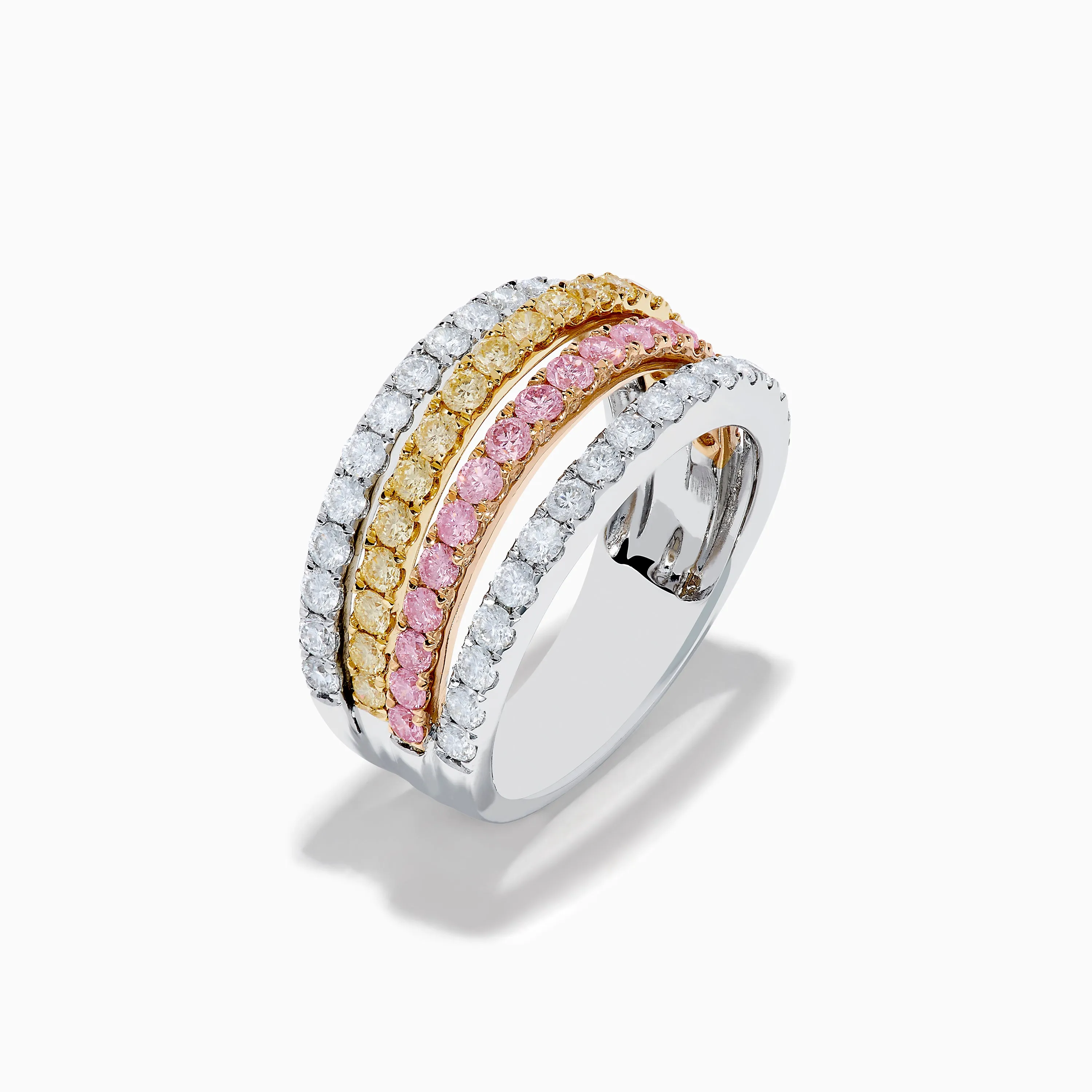 18K Three Tone Gold Multi Color Diamond Band Ring sold by Effy product image thumbnail 4
