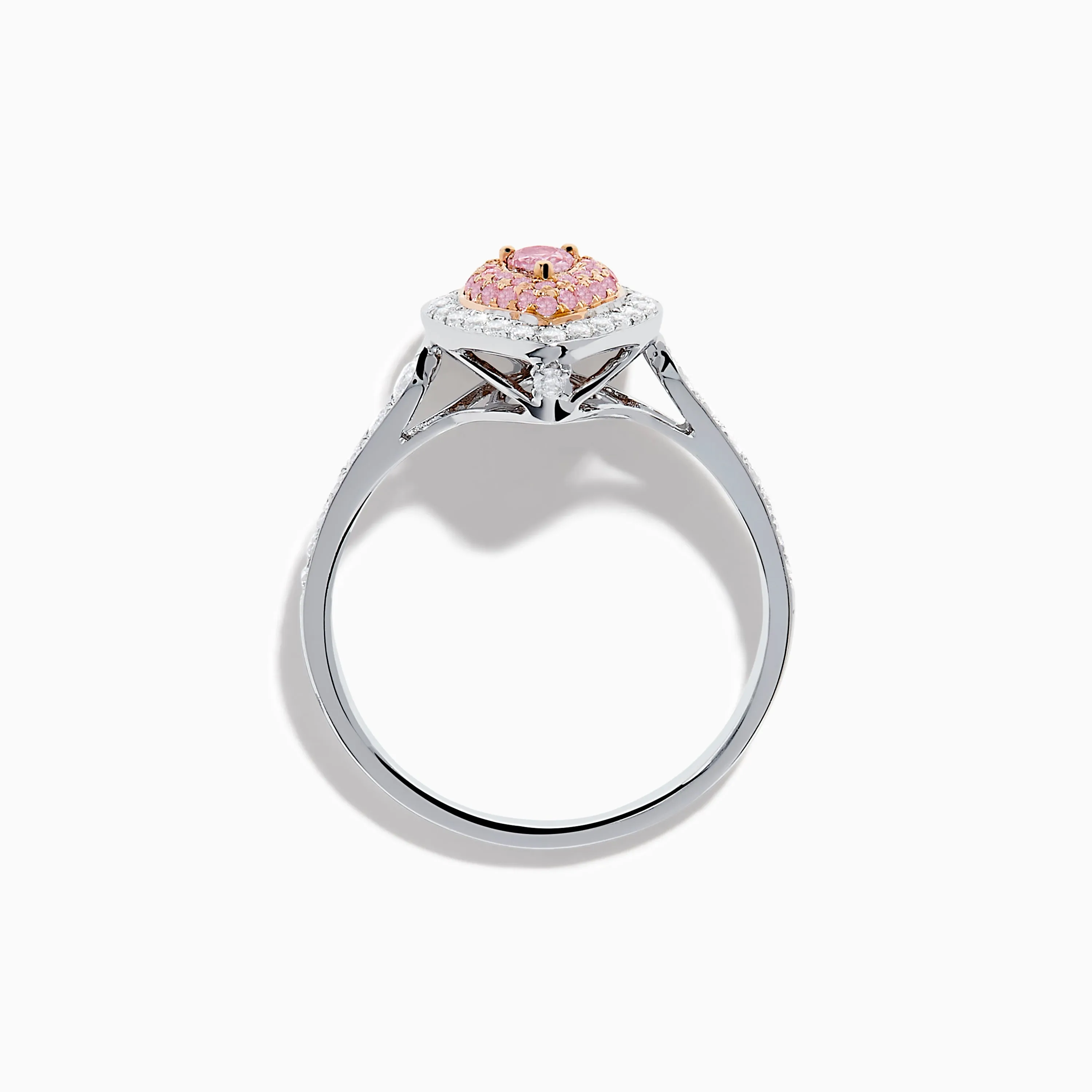 18K Two Tone Gold White and Pink Diamond Ring sold by Effy product image thumbnail 3
