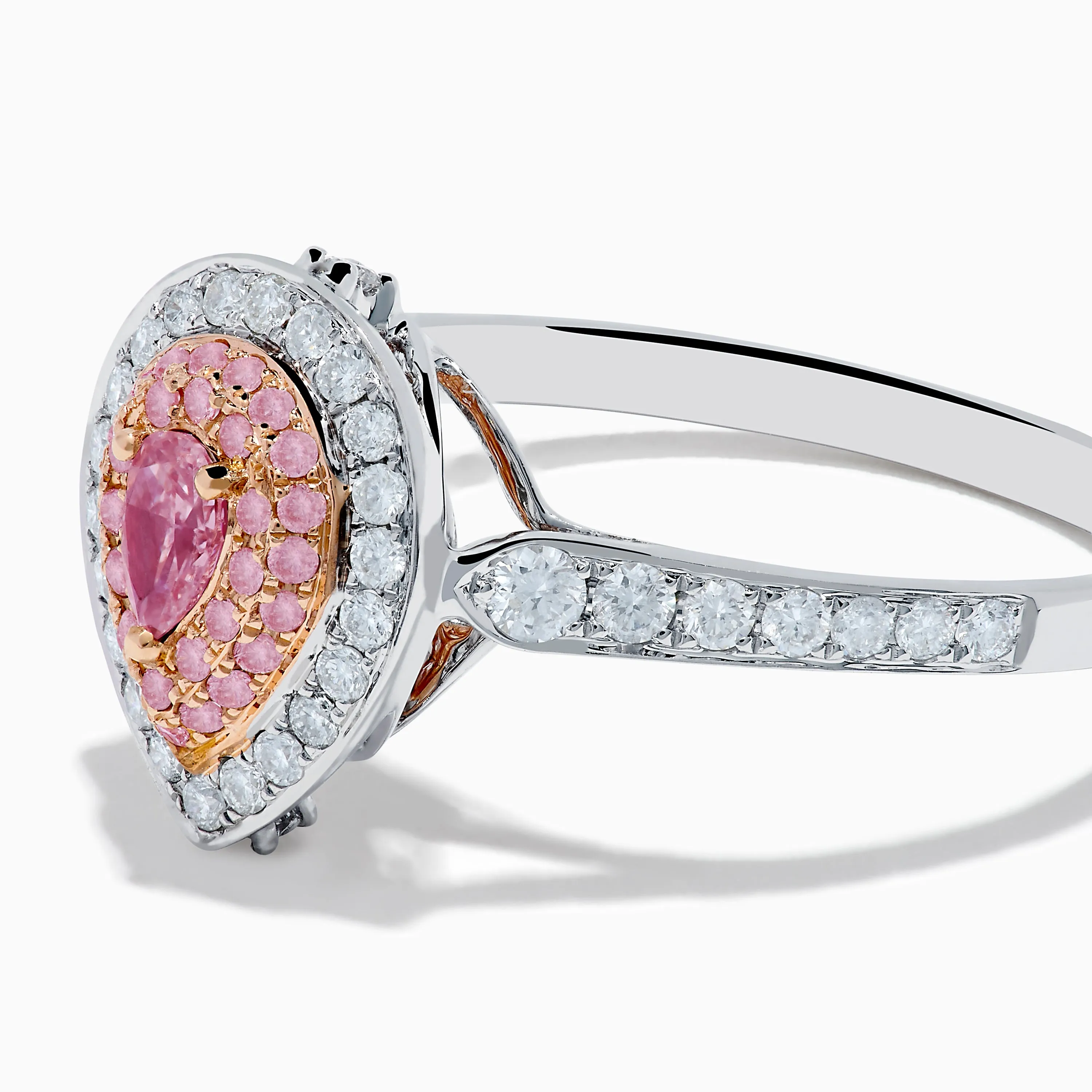18K Two Tone Gold White and Pink Diamond Ring sold by Effy product image thumbnail 2