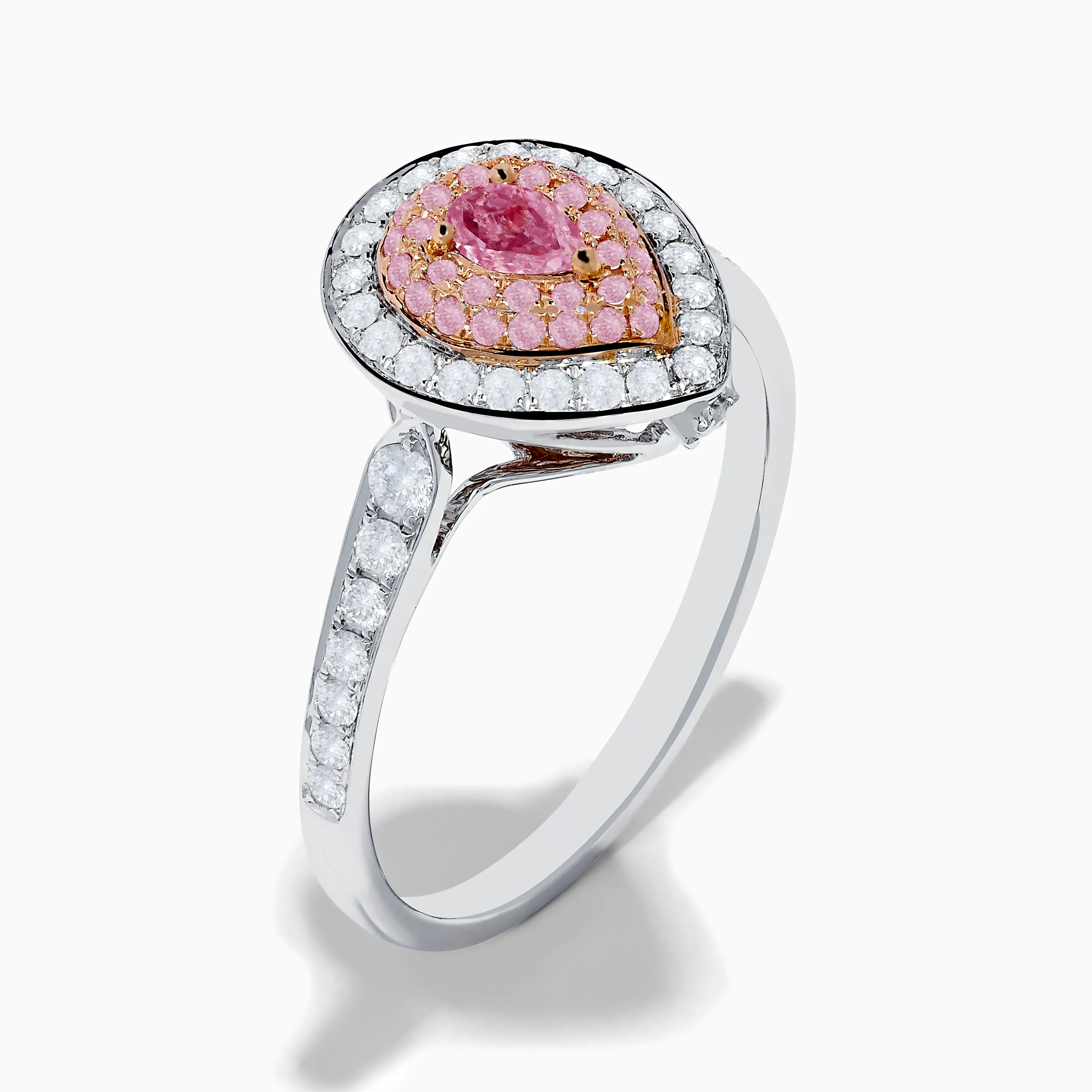 18K Two Tone Gold White and Pink Diamond Ring sold by Effy product image thumbnail 4
