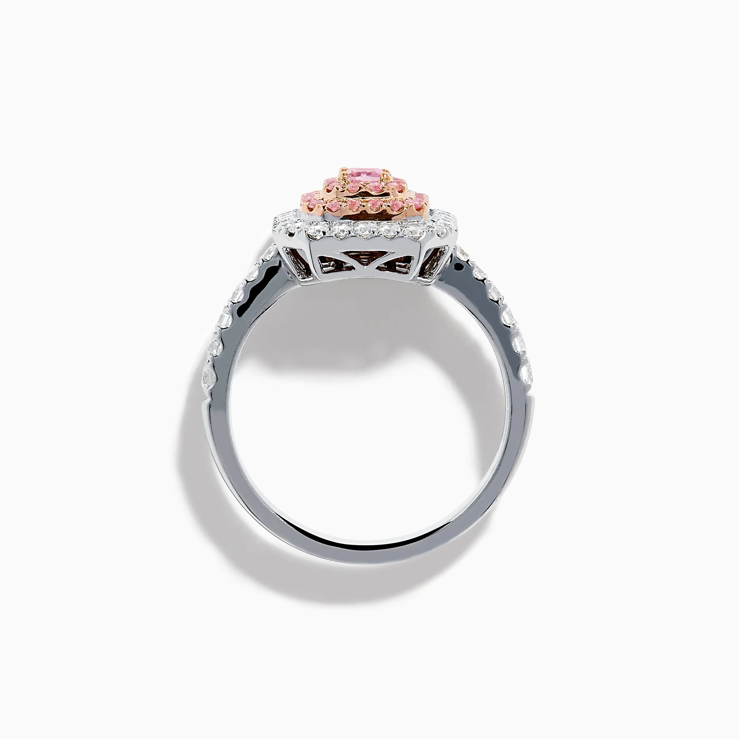 18K Two Tone Gold White and Pink Diamond Ring sold by Effy product image thumbnail 3