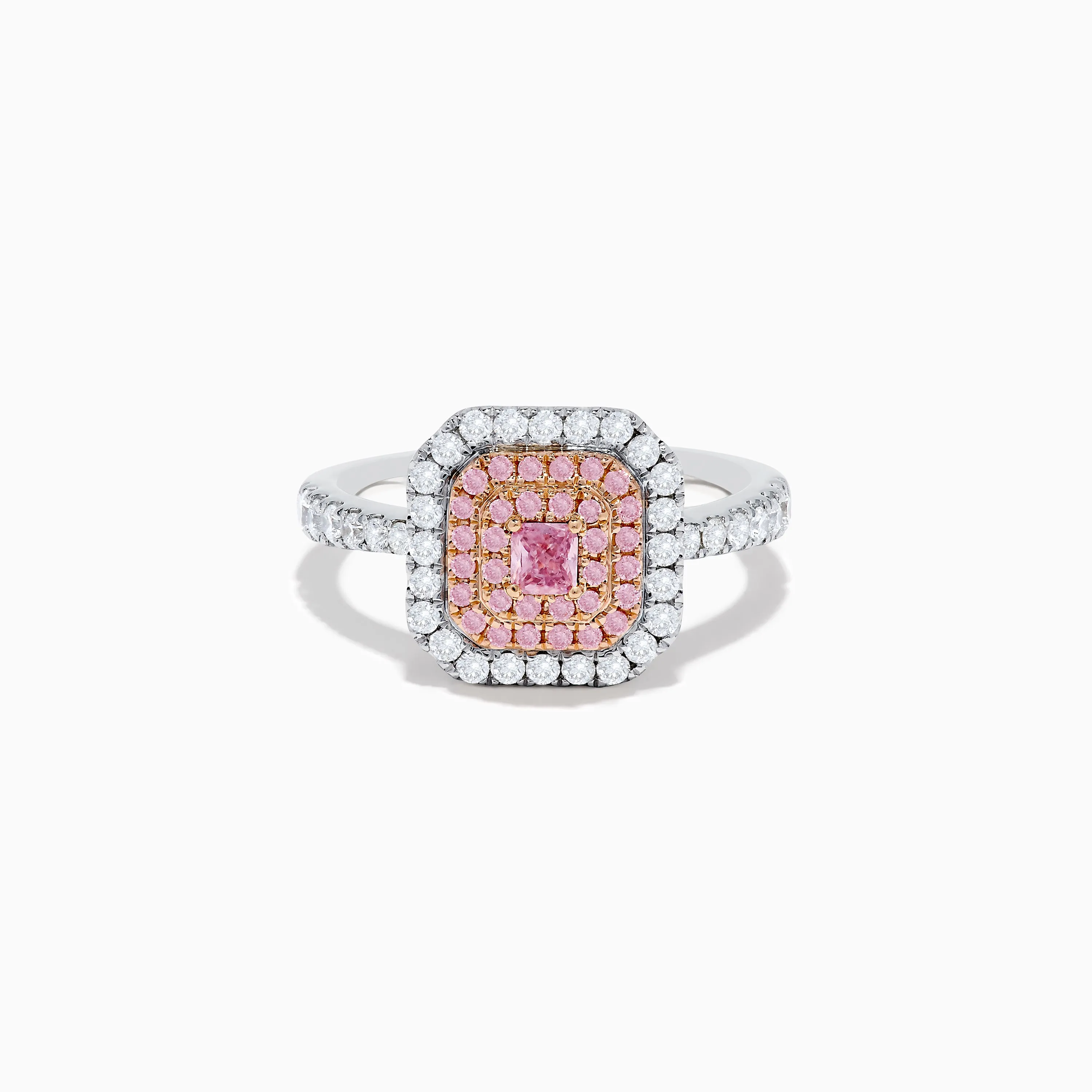 18K Two Tone Gold White and Pink Diamond Ring sold by Effy