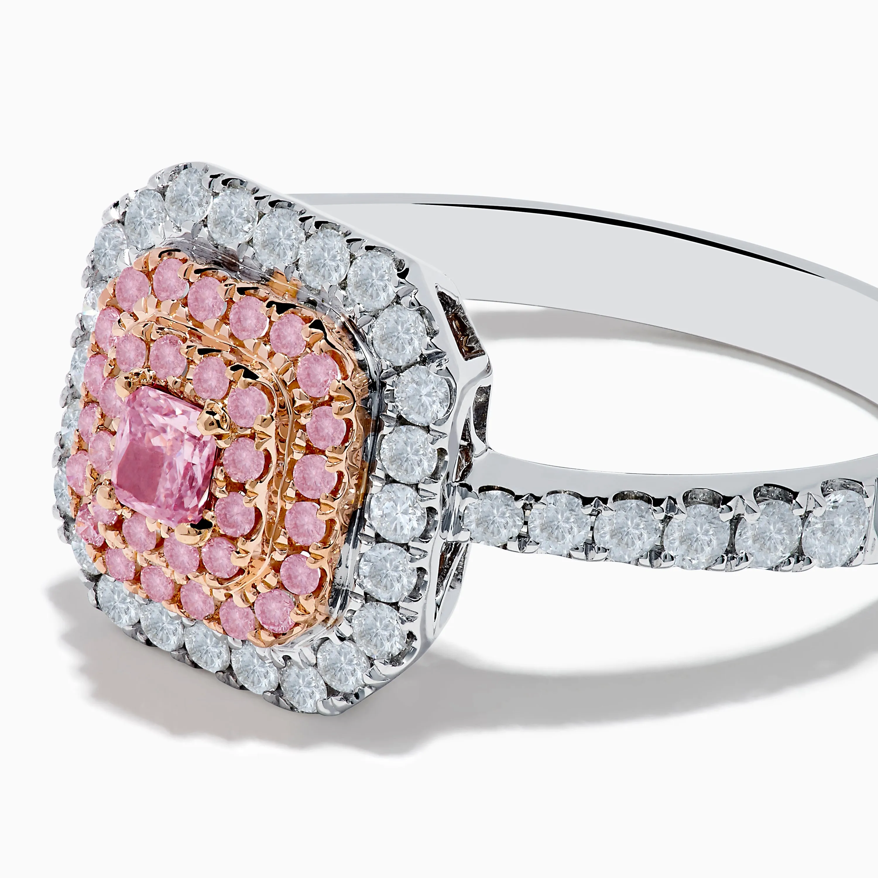 18K Two Tone Gold White and Pink Diamond Ring sold by Effy product image thumbnail 2