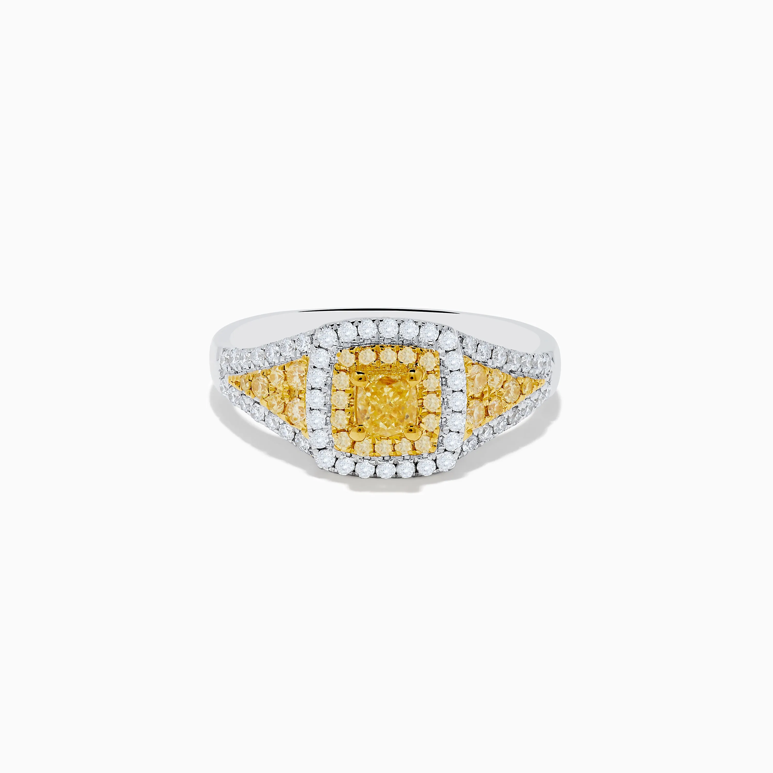 Canare 18K Two Tone Gold White & Yellow Diamond Ring sold by Effy