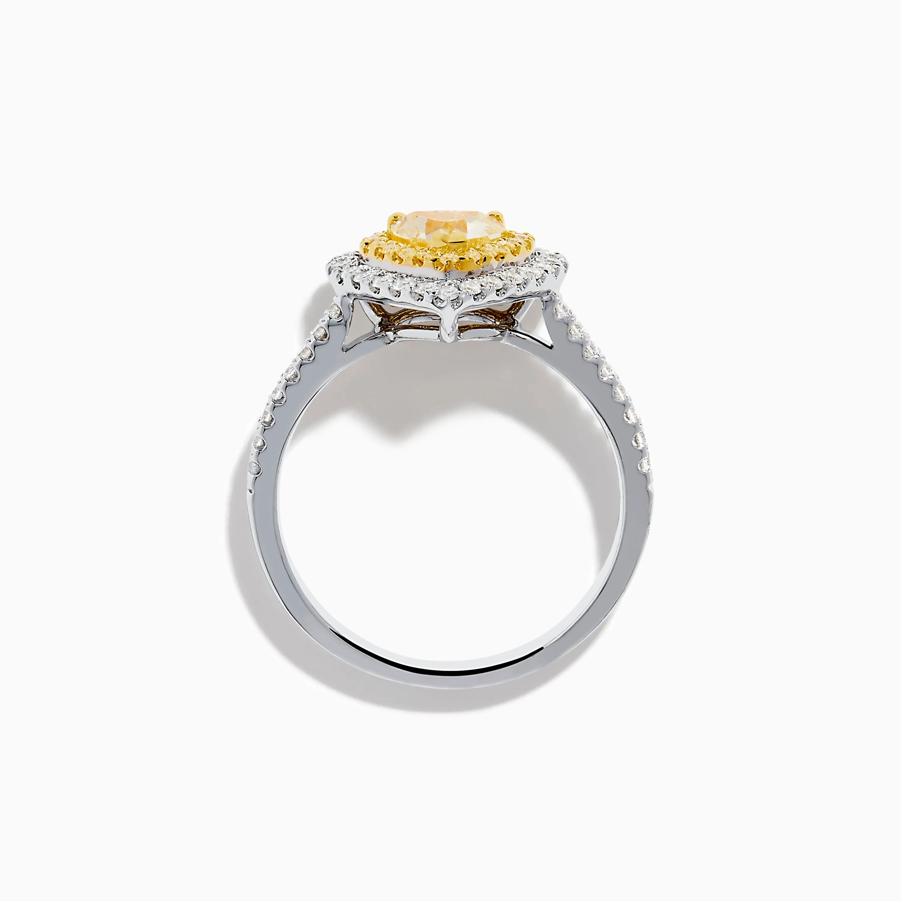 Canare 18K Two Tone Gold White & Yellow Diamond Heart Ring sold by Effy product image thumbnail 3