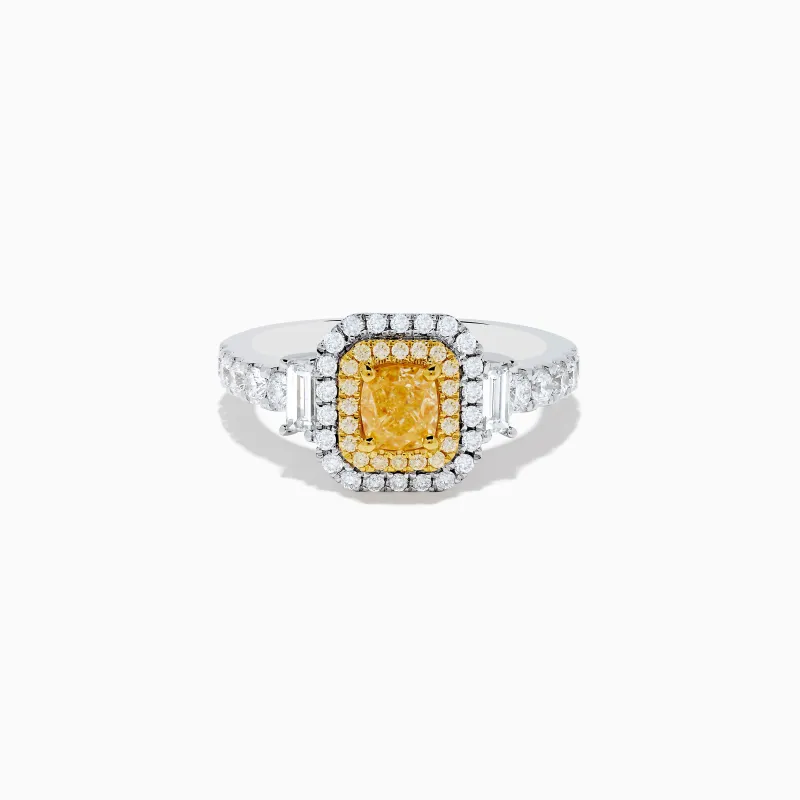 Canare 18K Two Tone Gold White & Yellow Diamond Ring sold by Effy