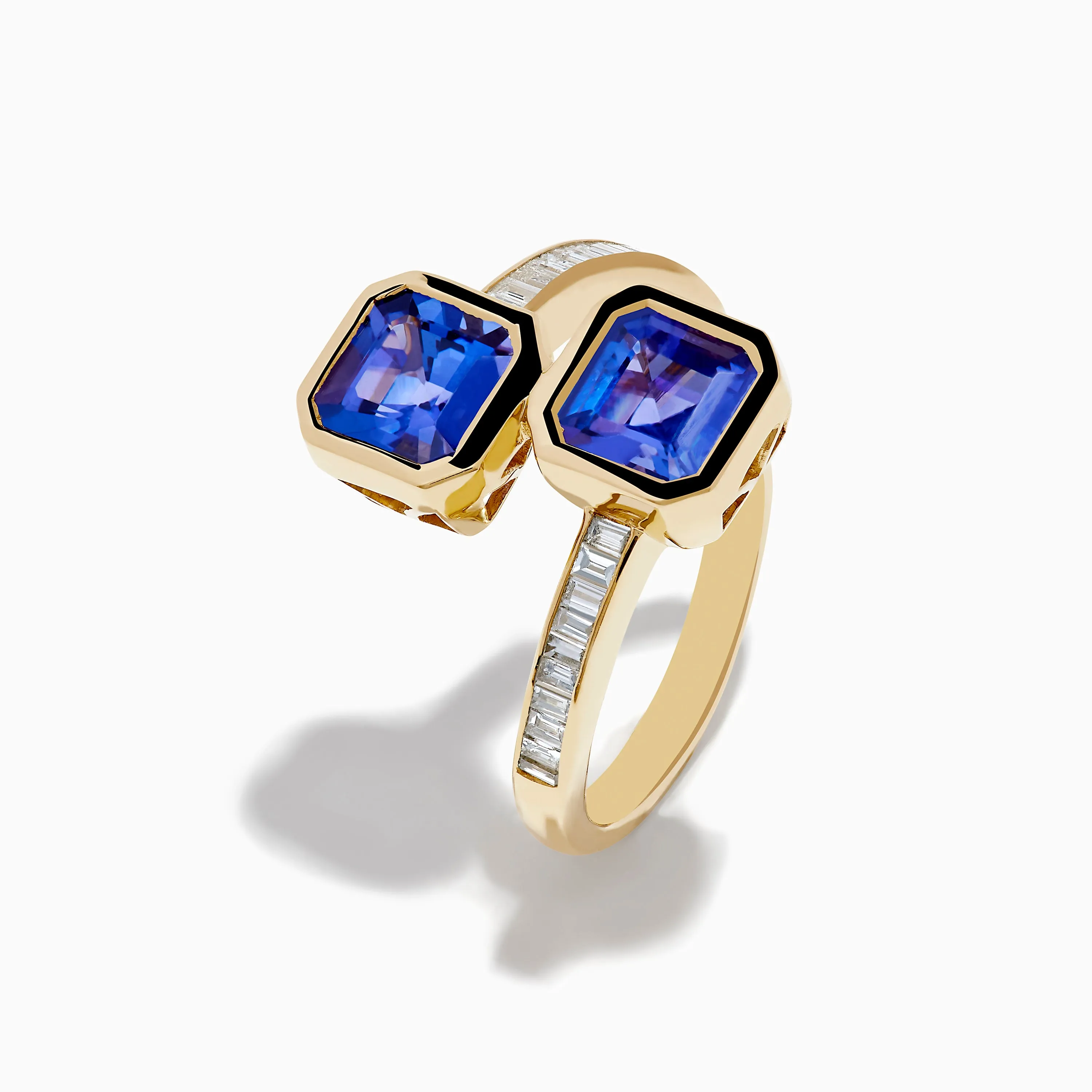 Nahla 14K Yellow Gold Tanzanite and Diamond Bypass Ring sold by Effy product image thumbnail 4