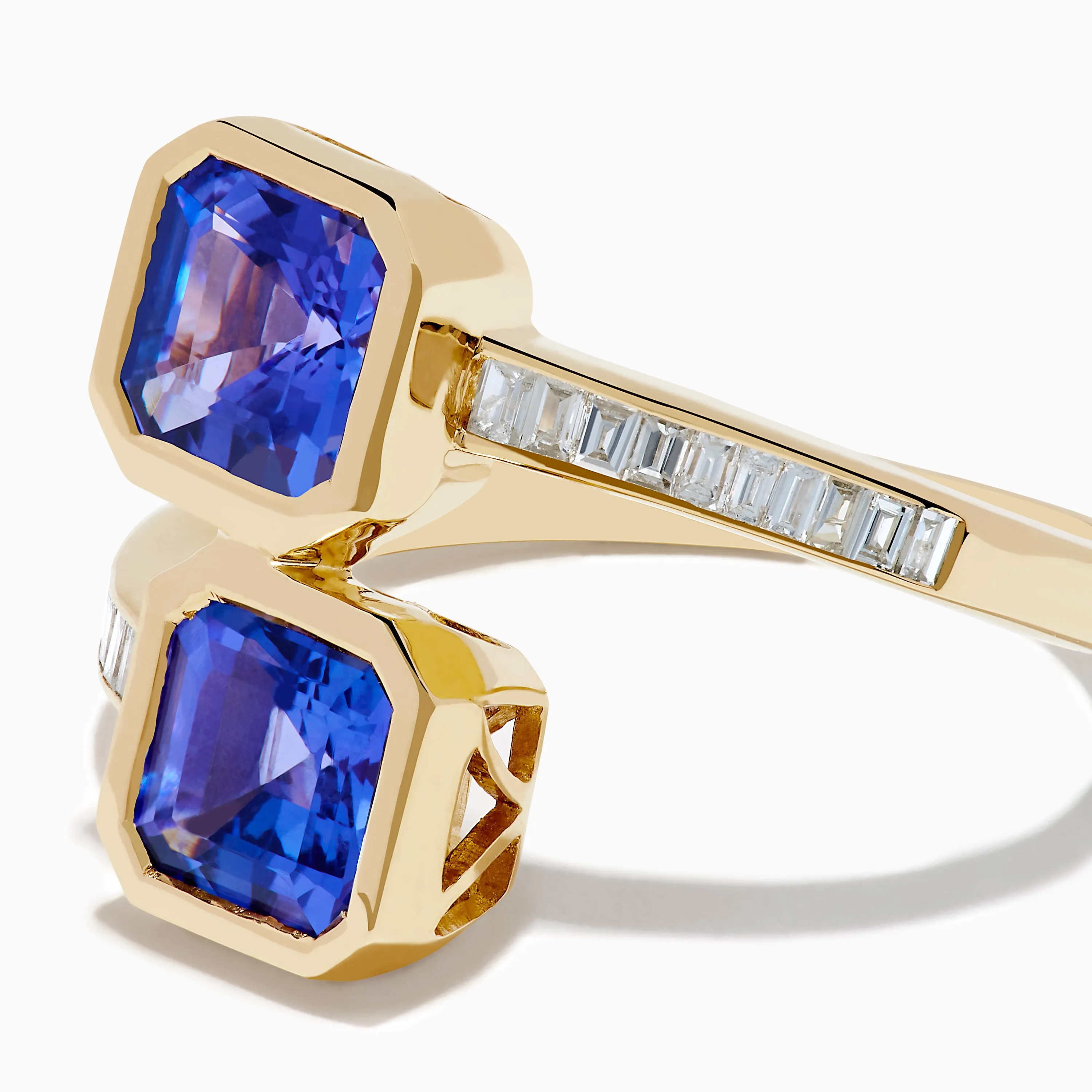 Nahla 14K Yellow Gold Tanzanite and Diamond Bypass Ring sold by Effy product image thumbnail 2