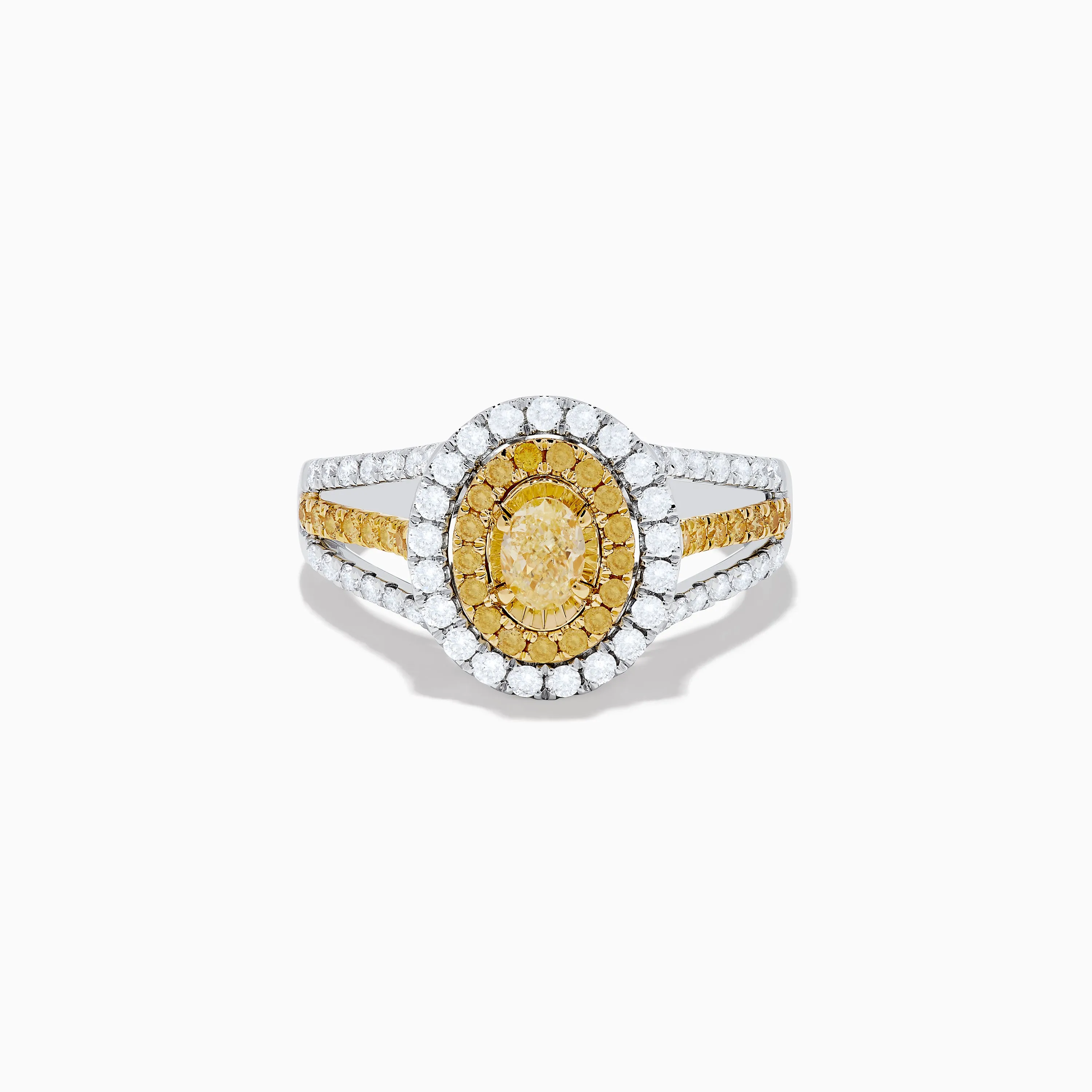 Canare 18K Two Tone Gold White and Yellow Diamond Ring sold by Effy