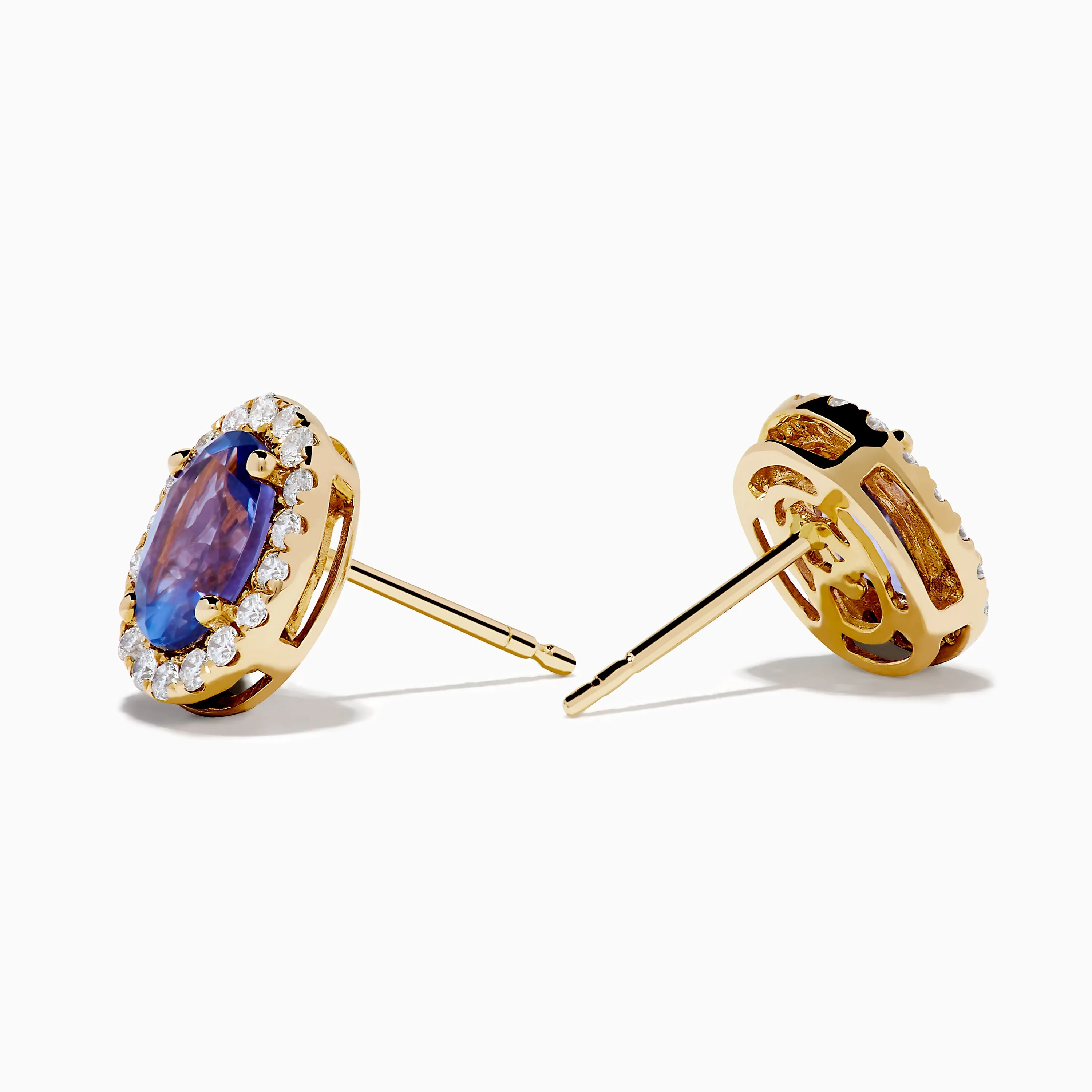 Nahla 14K Yellow Gold Tanzanite and Diamond Stud Earrings sold by Effy product image thumbnail 2
