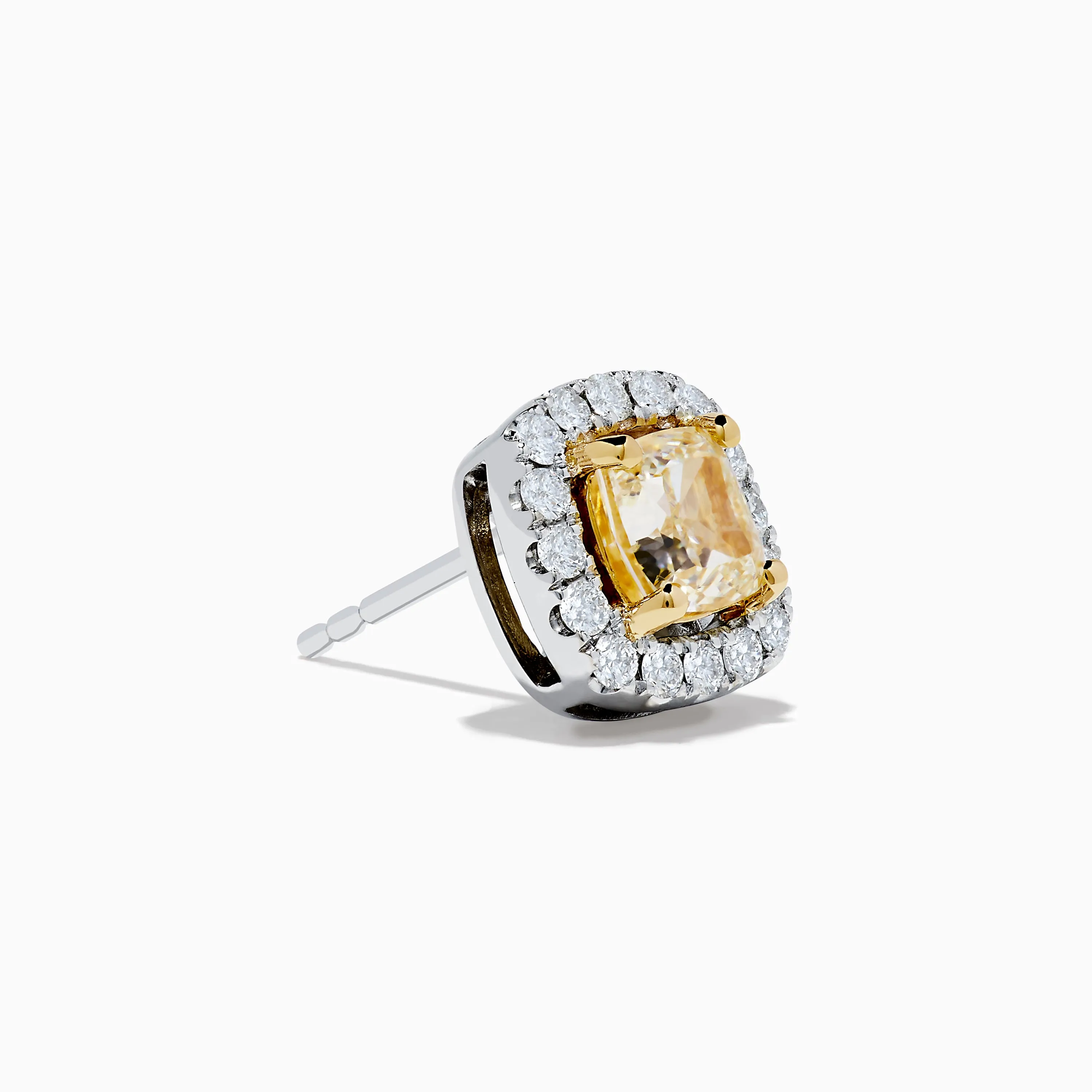 Canare 18K Two Tone Gold White and Yellow Diamond Earrings sold by Effy product image thumbnail 3