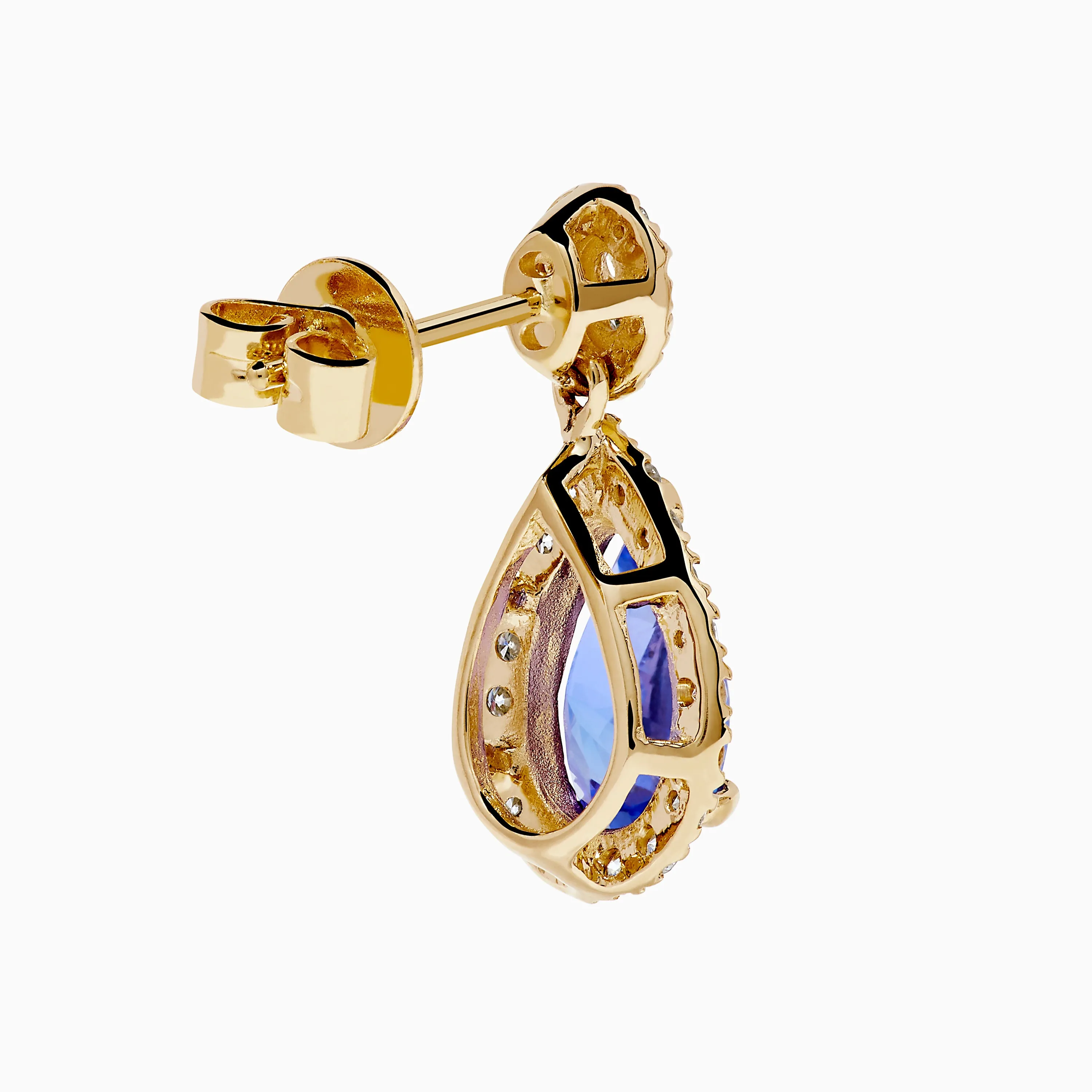 Nahla 14K Yellow Gold Tanzanite and Diamond Drop Earrings sold by Effy product image thumbnail 4