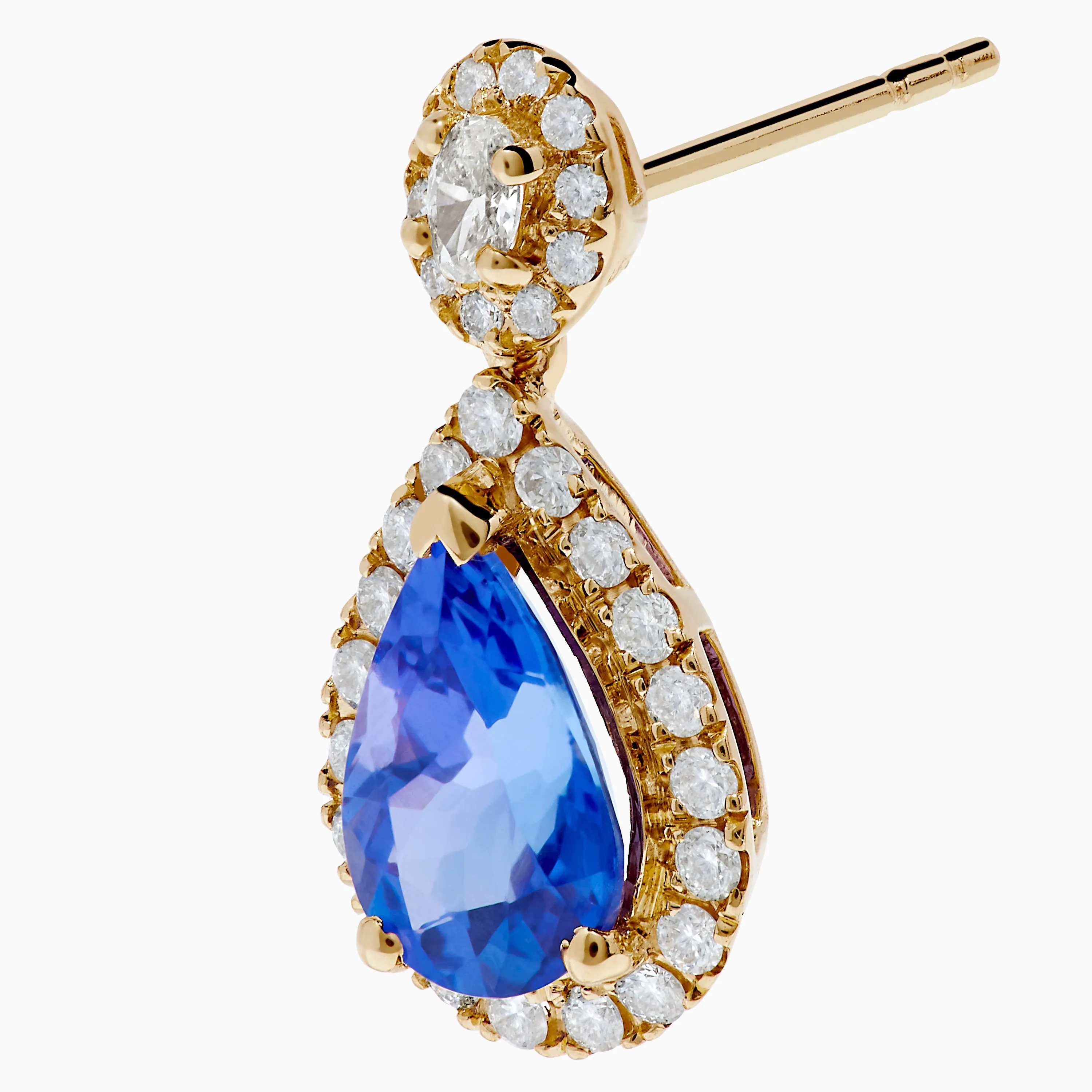 Nahla 14K Yellow Gold Tanzanite and Diamond Drop Earrings sold by Effy product image thumbnail 2