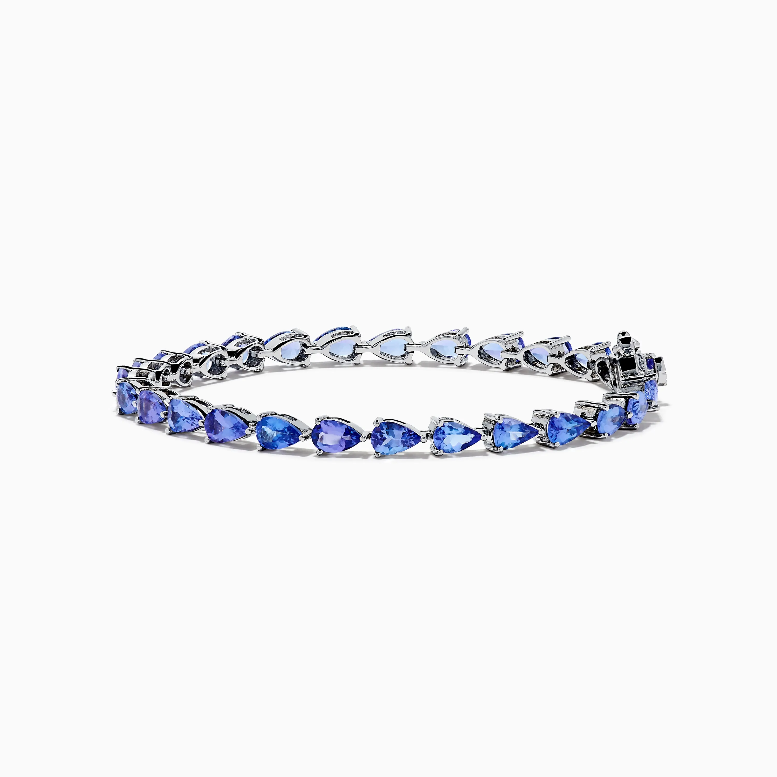 Nahla 925 Sterling Silver Pear Tanzanite Tennis Bracelet sold by Effy