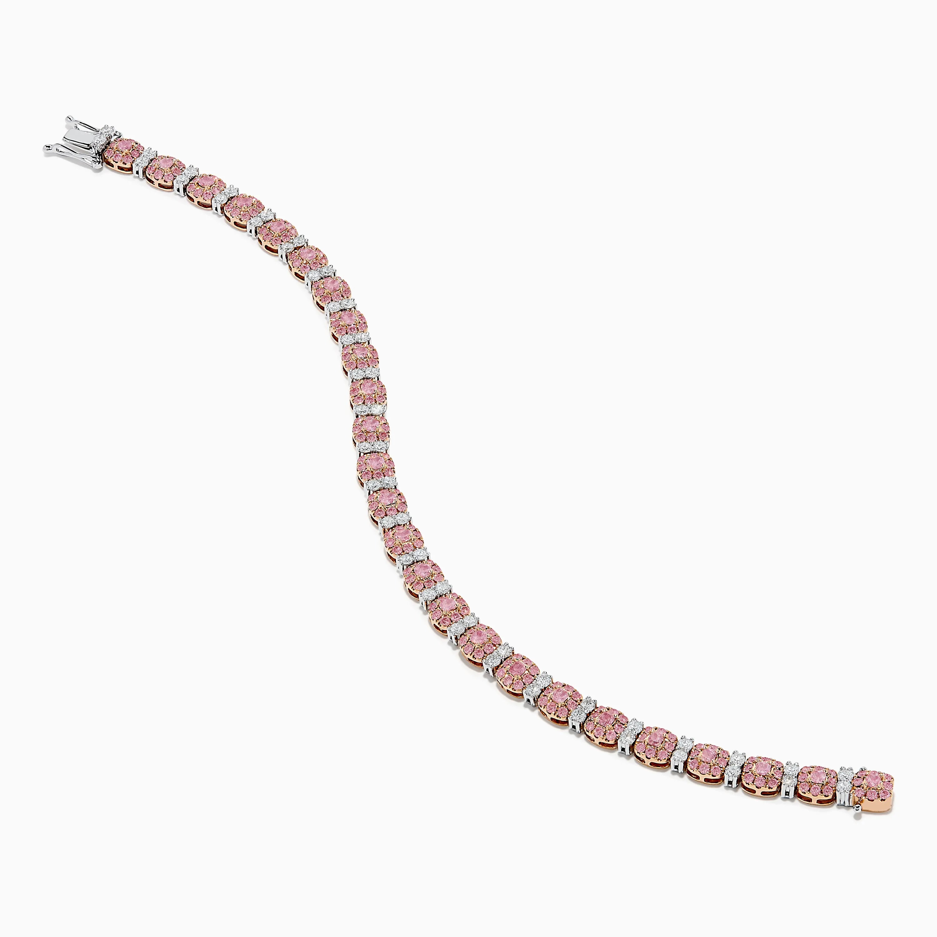 18K Two Tone White & Pink Diamond Bracelet sold by Effy product image thumbnail 2