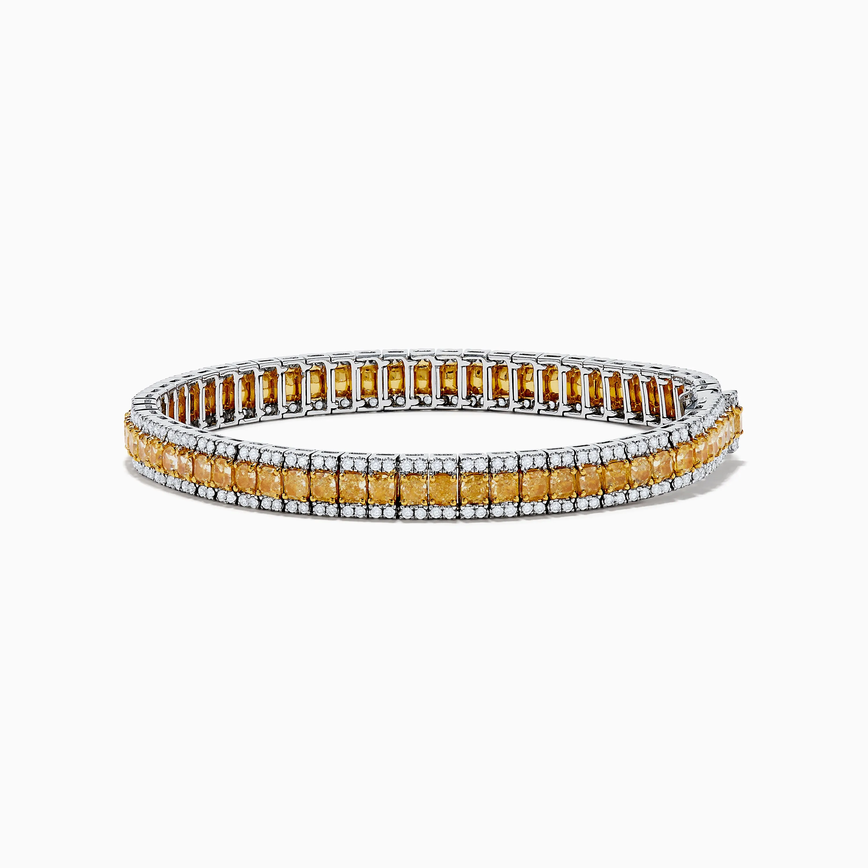 Canare 18K Two Tone Gold White & Yellow Diamond Bracelet sold by Effy