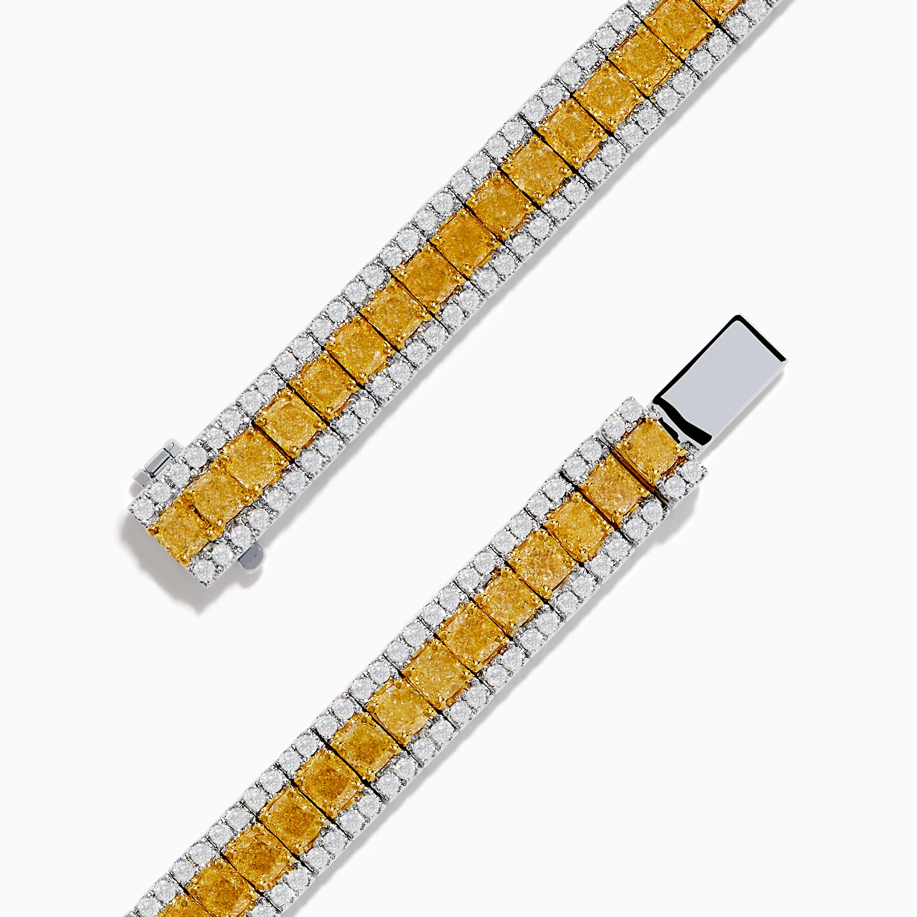 Canare 18K Two Tone Gold White & Yellow Diamond Bracelet sold by Effy product image thumbnail 4