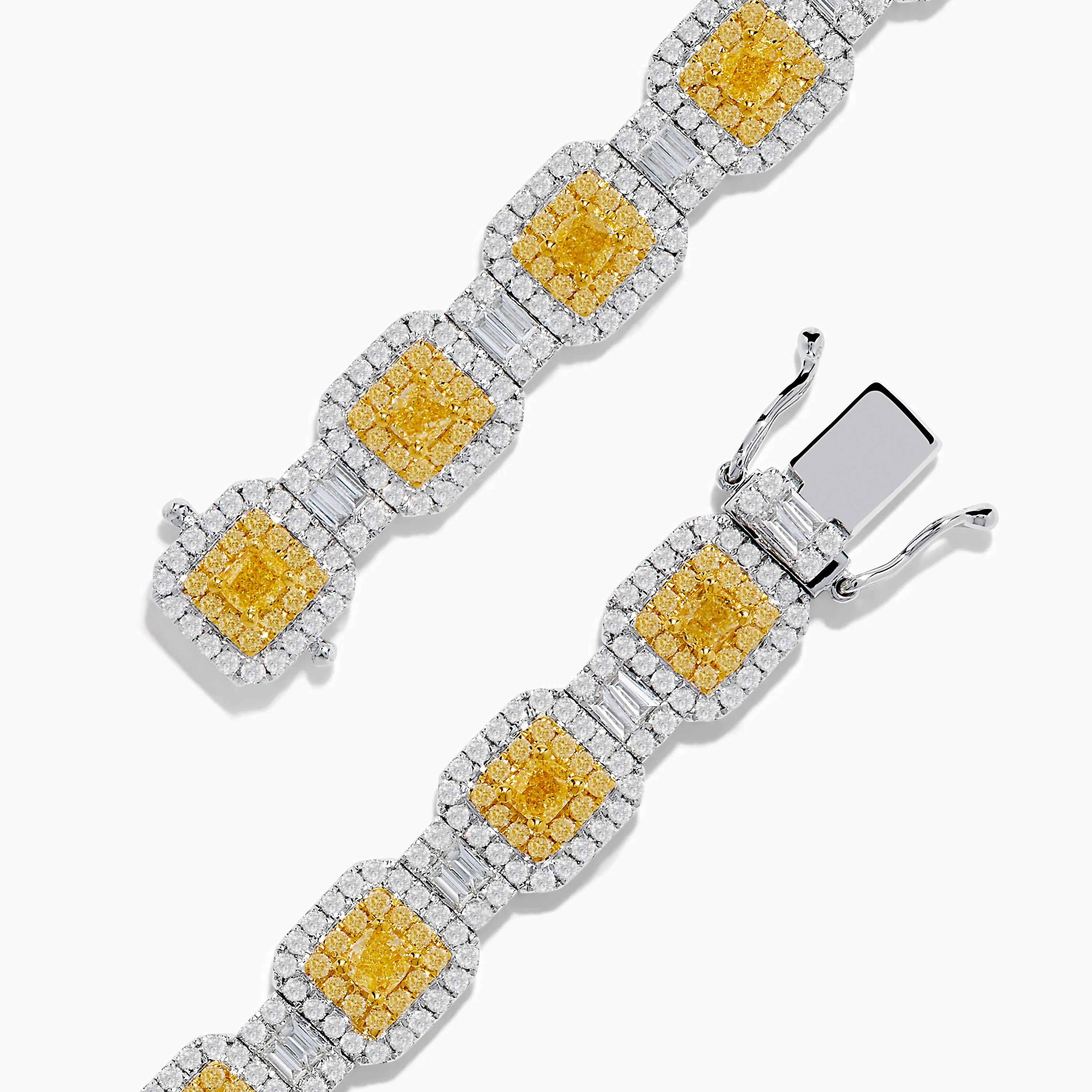 Canare 18K Two Tone Gold White & Yellow Diamond Gold Bracelet sold by Effy product image thumbnail 4