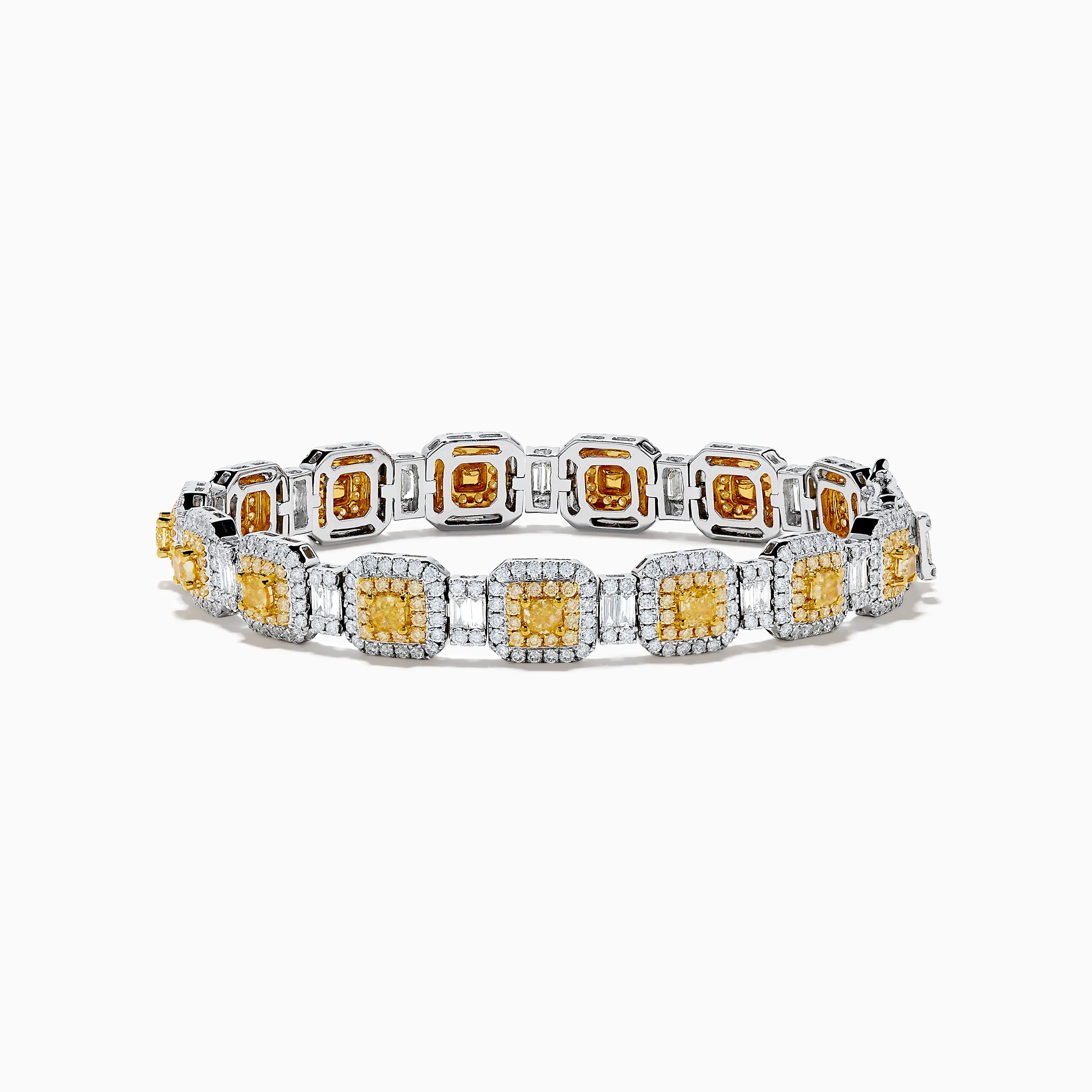 Canare 18K Two Tone Gold White & Yellow Diamond Gold Bracelet sold by Effy