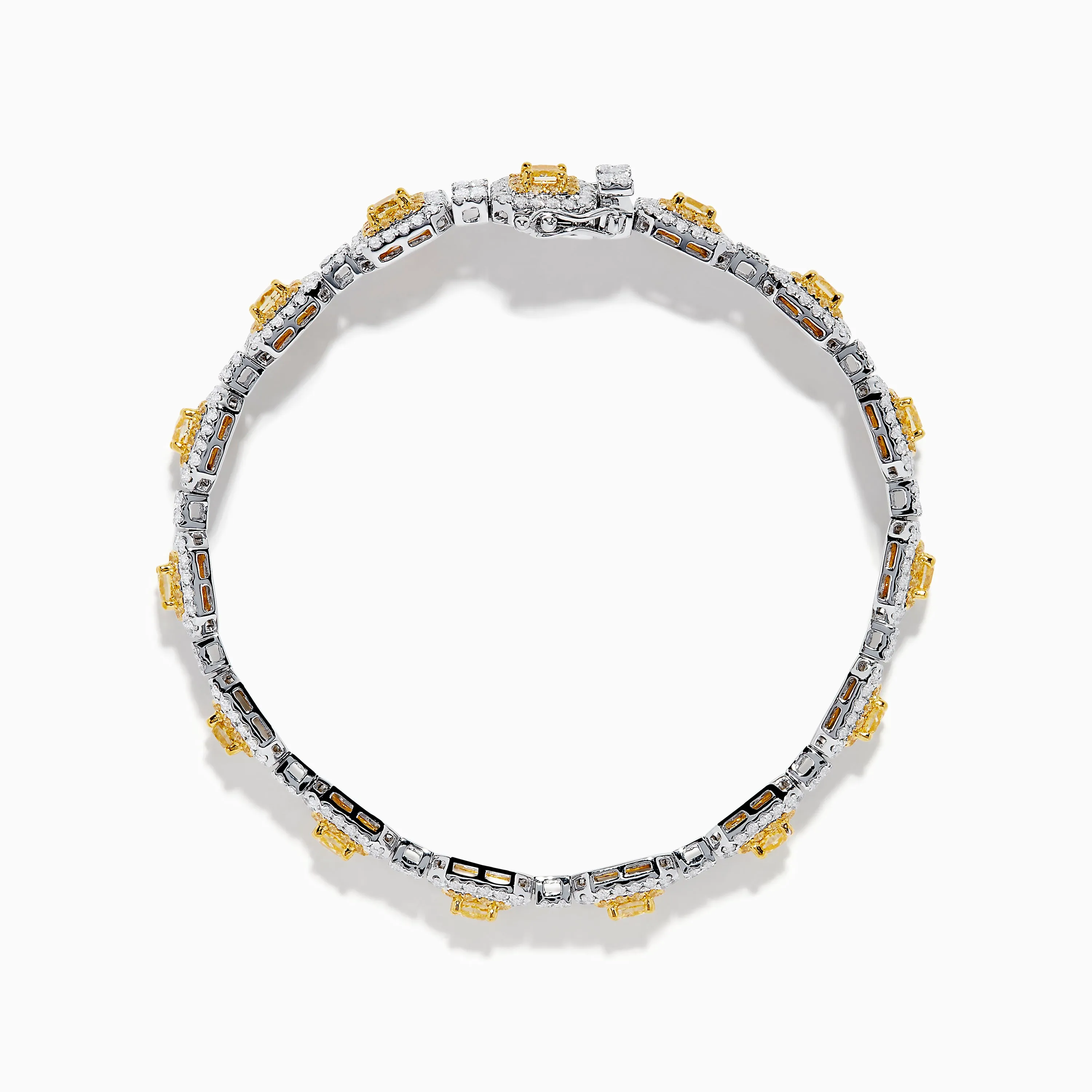 Canare 18K Two Tone Gold White & Yellow Diamond Gold Bracelet sold by Effy product image thumbnail 3