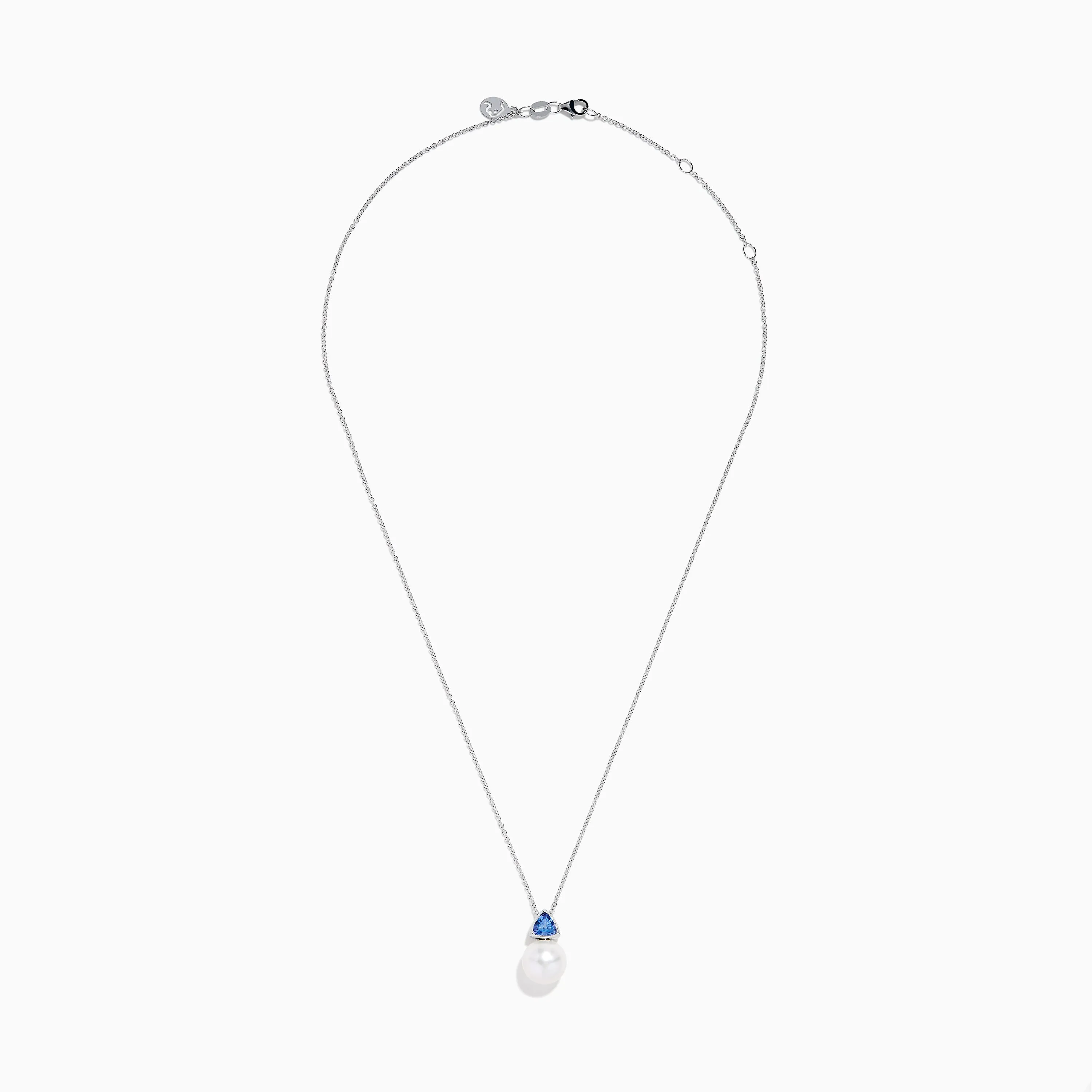 Nahla 14K White Gold Fresh Water Pearl and Tanzanite Pendant sold by Effy product image thumbnail 3