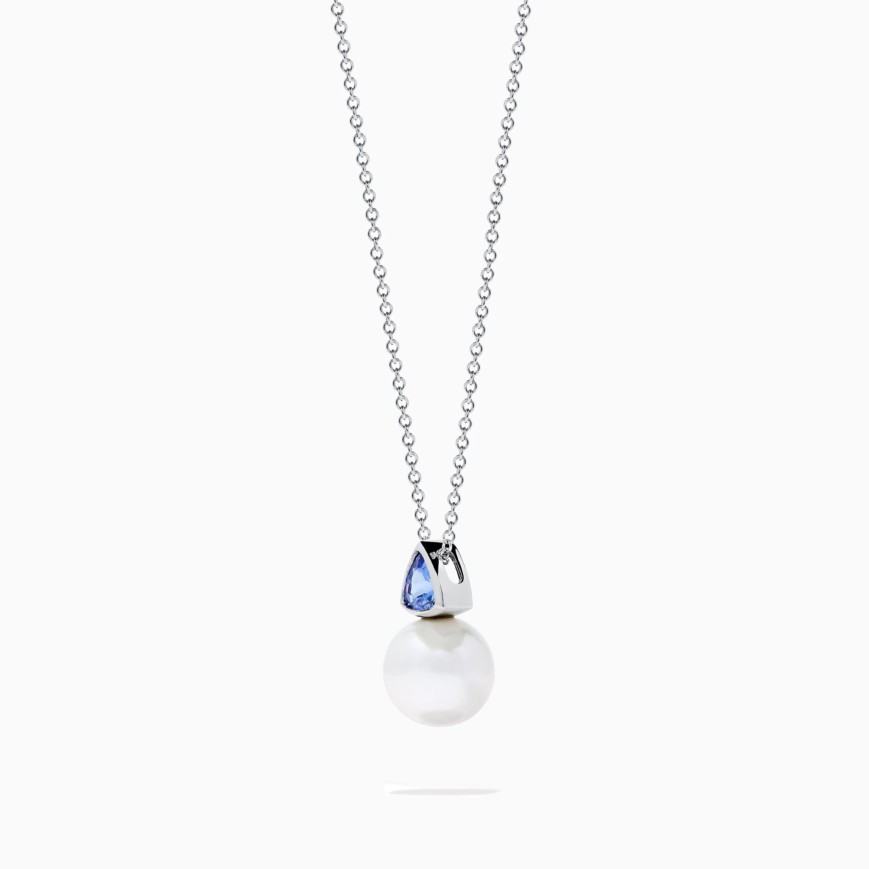 Nahla 14K White Gold Fresh Water Pearl and Tanzanite Pendant sold by Effy product image thumbnail 4