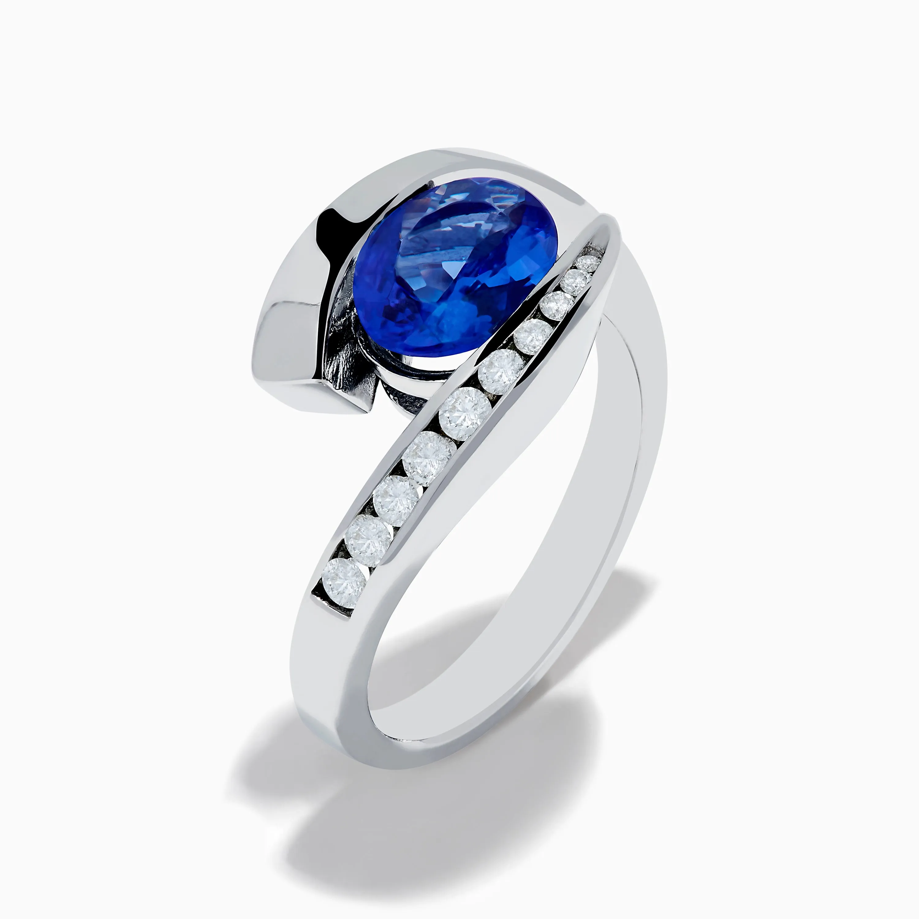 Nahla 14K White Gold Floating Tanzanite and Diamond Ring sold by Effy product image thumbnail 4