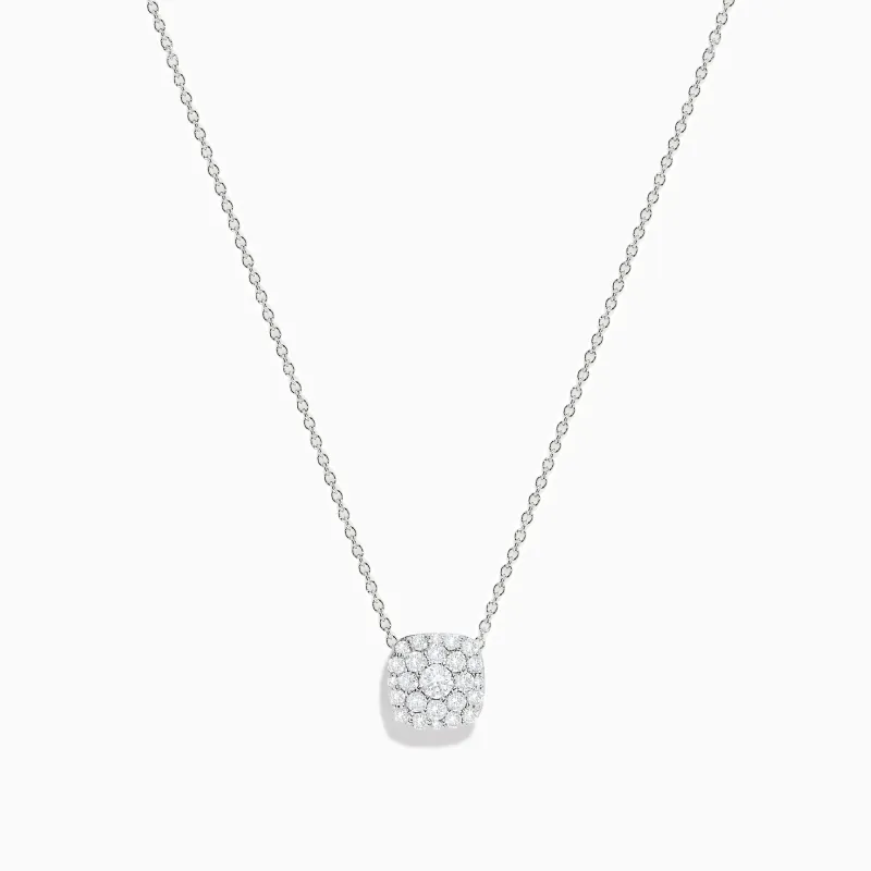 Pave Classica 14K White Gold Diamond Pendant sold by Effy
