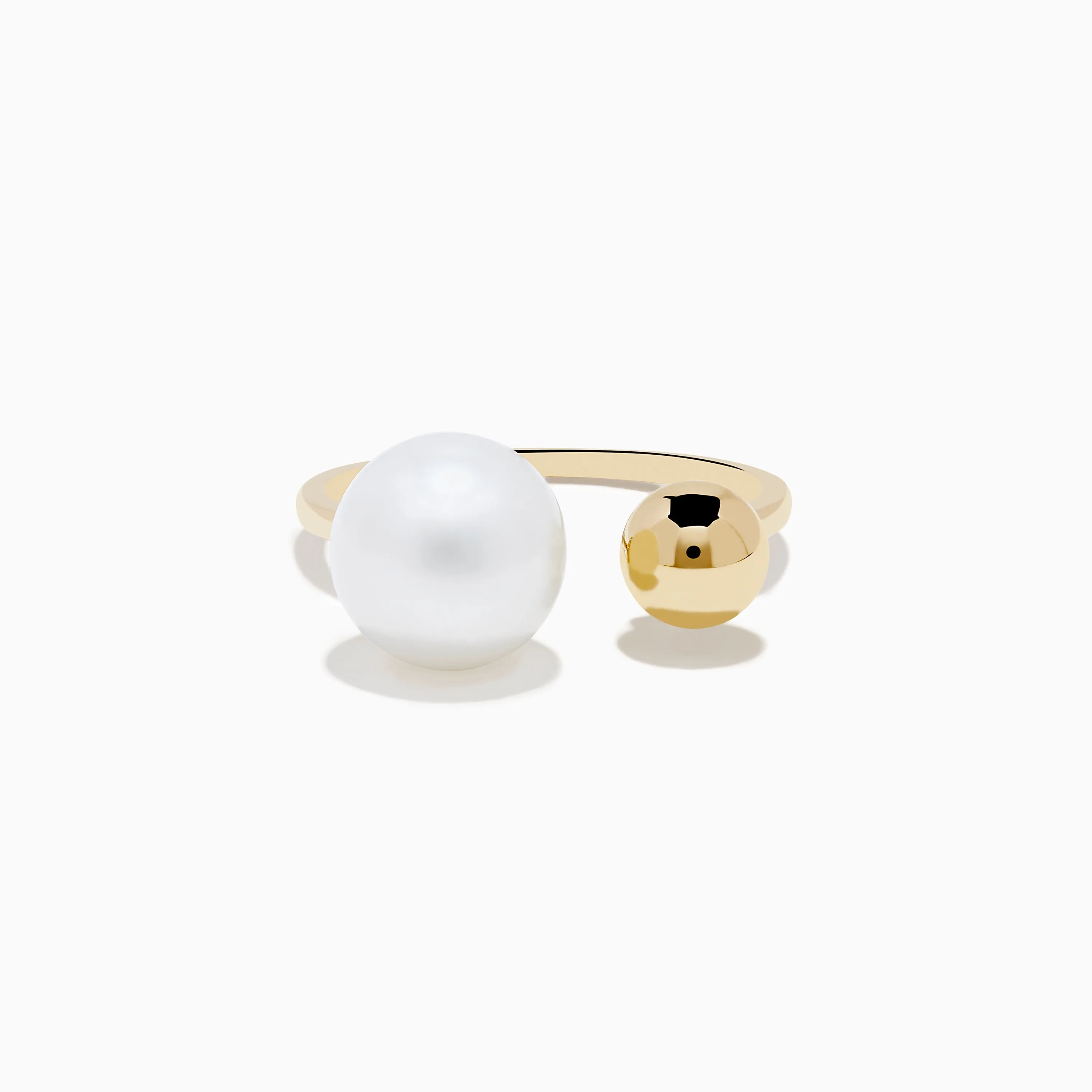 14K Yellow Gold Fresh Water Pearl and Bead Open Ring sold by Effy