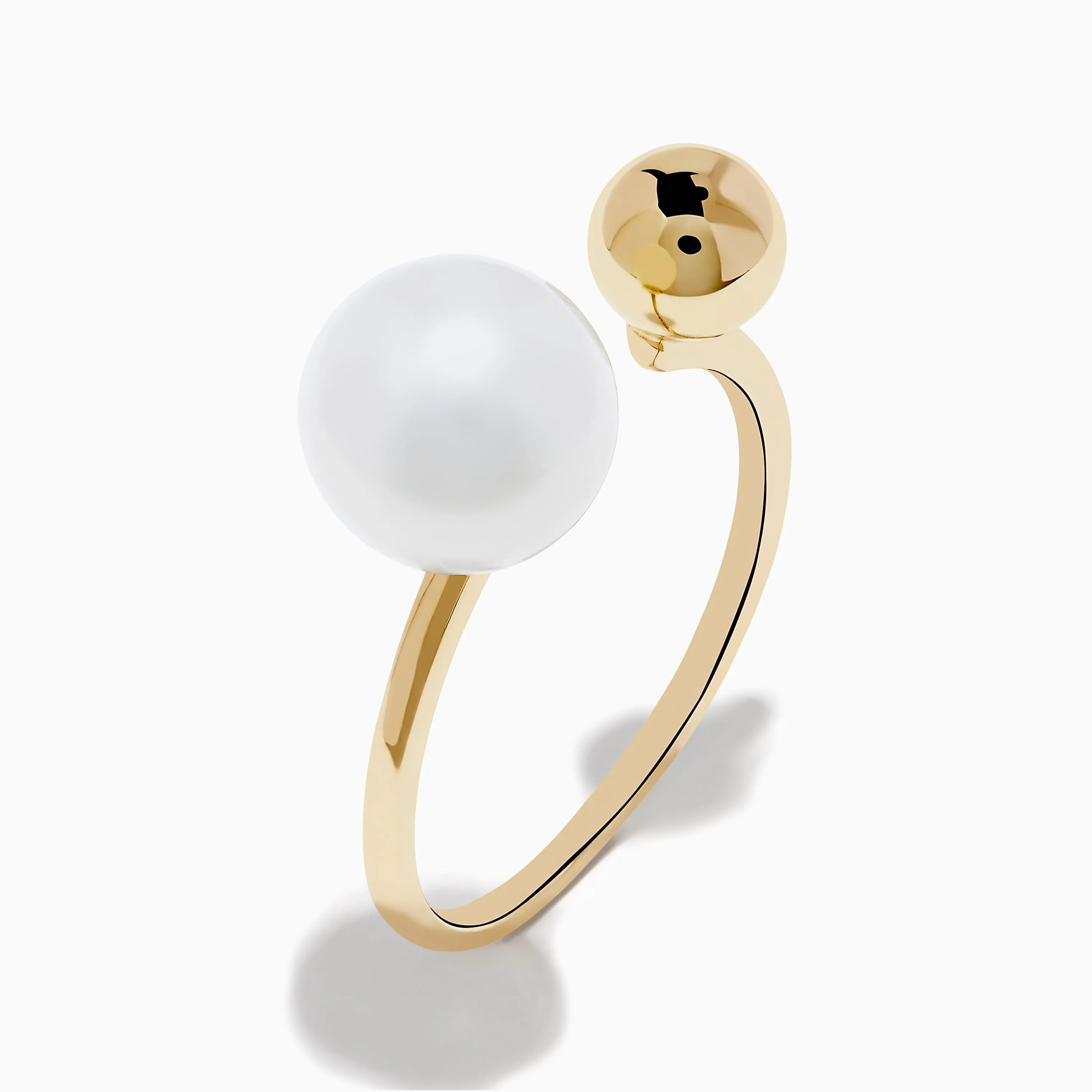 14K Yellow Gold Fresh Water Pearl and Bead Open Ring sold by Effy product image thumbnail 4