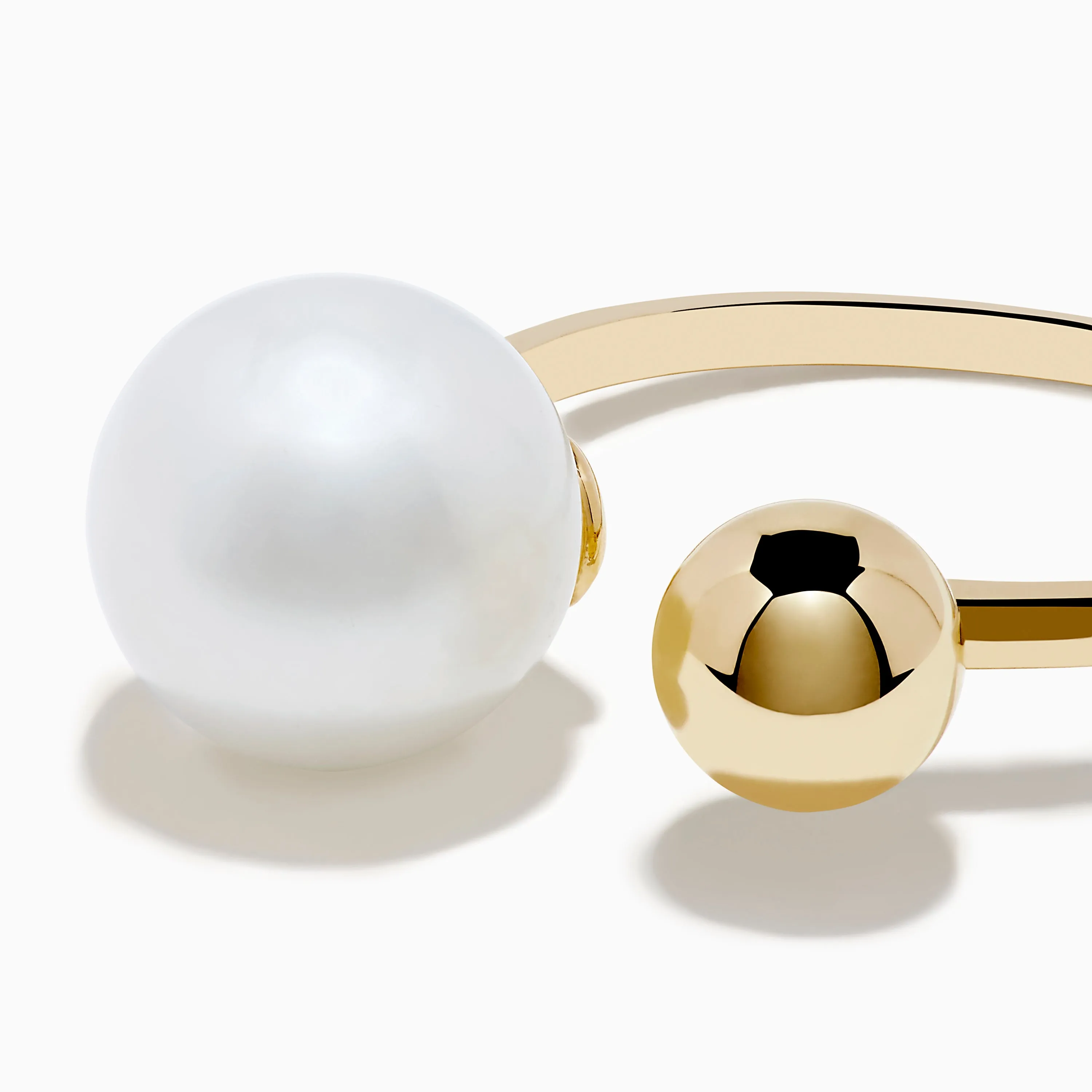 14K Yellow Gold Fresh Water Pearl and Bead Open Ring sold by Effy product image thumbnail 2