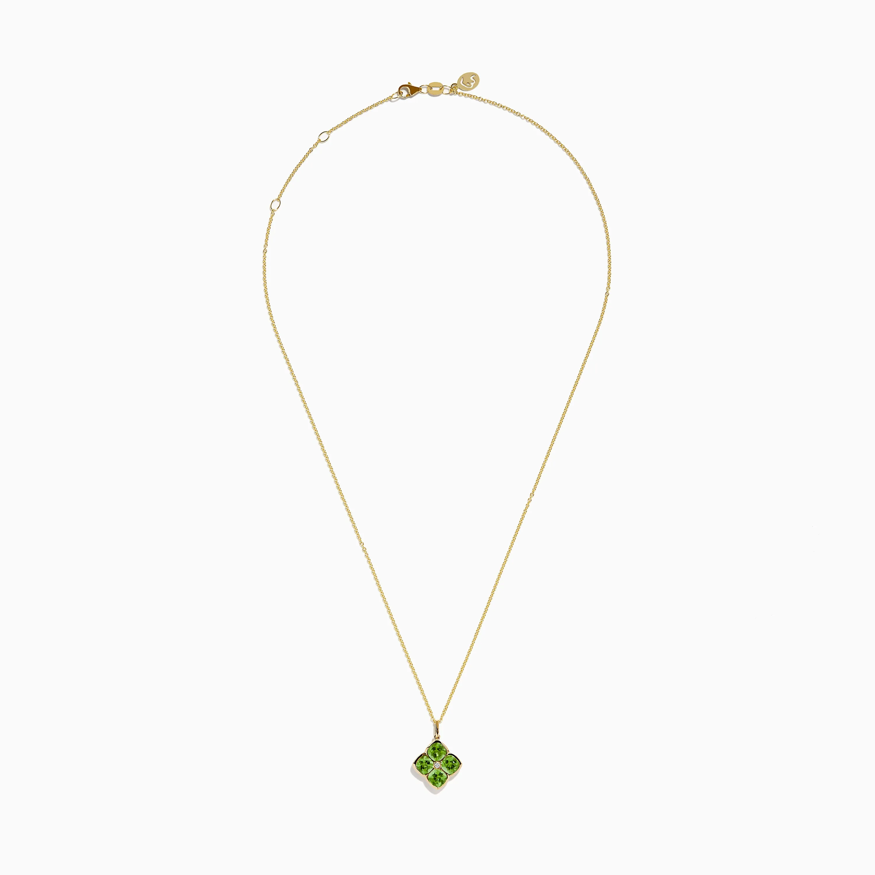 14K Yellow Gold Peridot and Diamond Pendant sold by Effy product image thumbnail 3