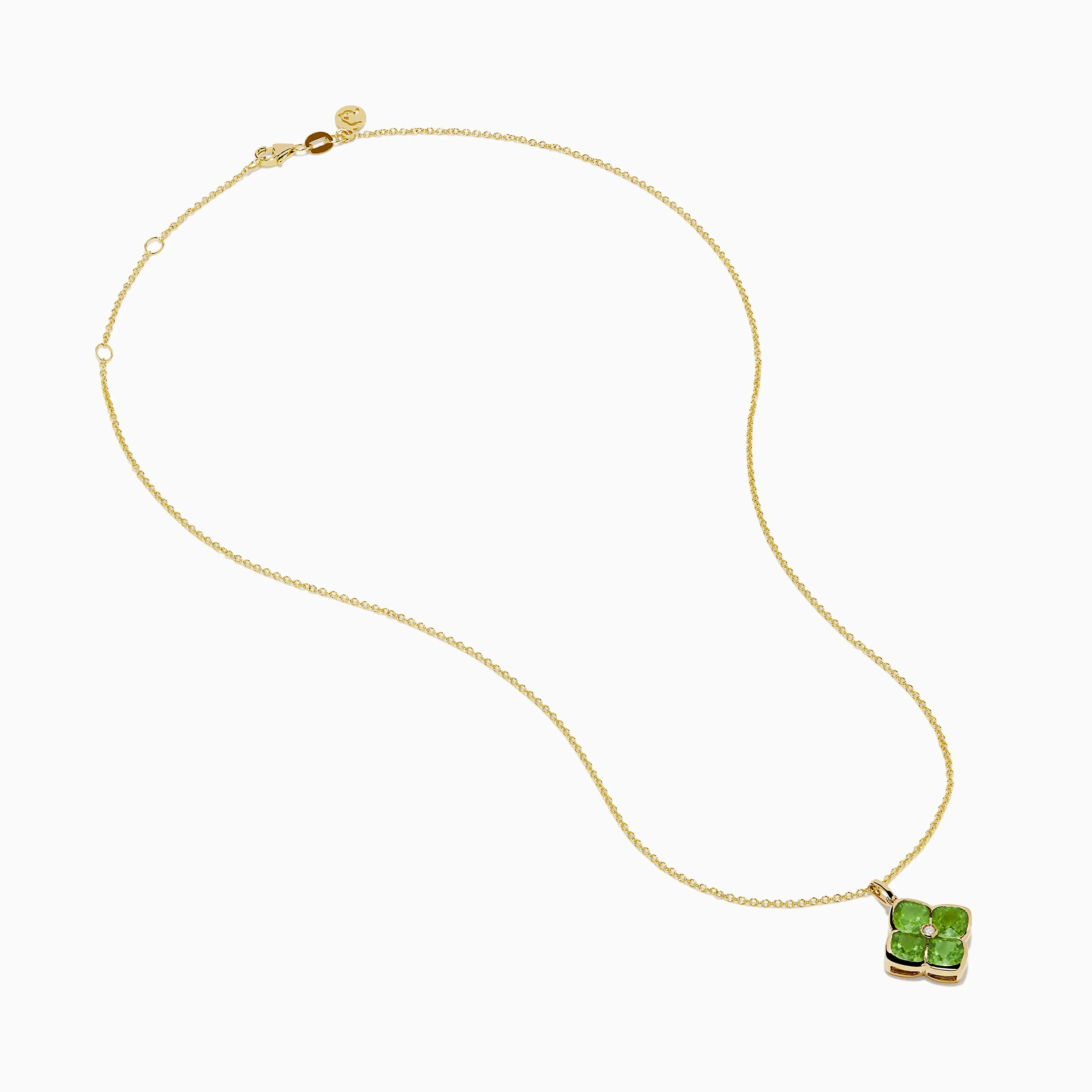 14K Yellow Gold Peridot and Diamond Pendant sold by Effy product image thumbnail 2