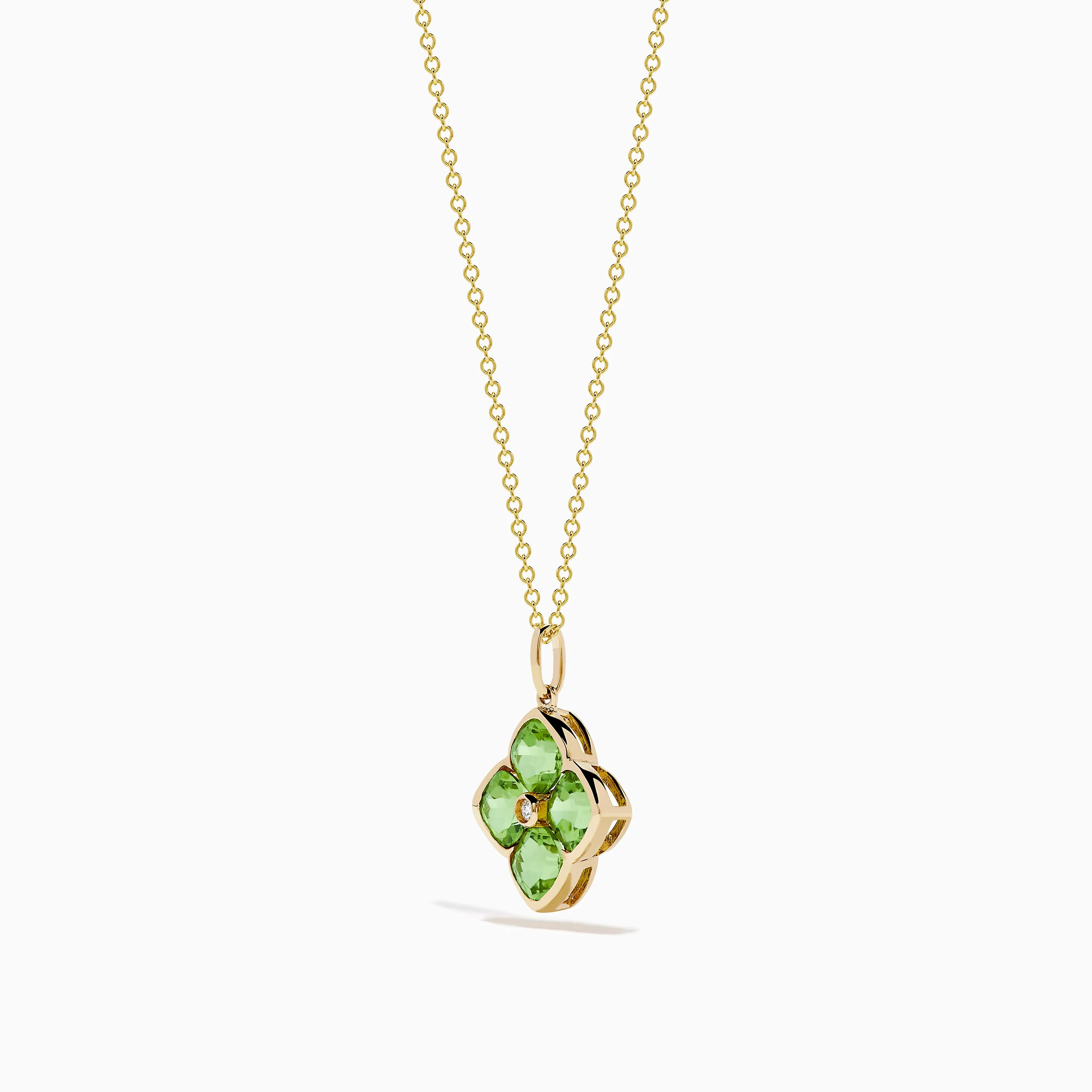 14K Yellow Gold Peridot and Diamond Pendant sold by Effy product image thumbnail 4