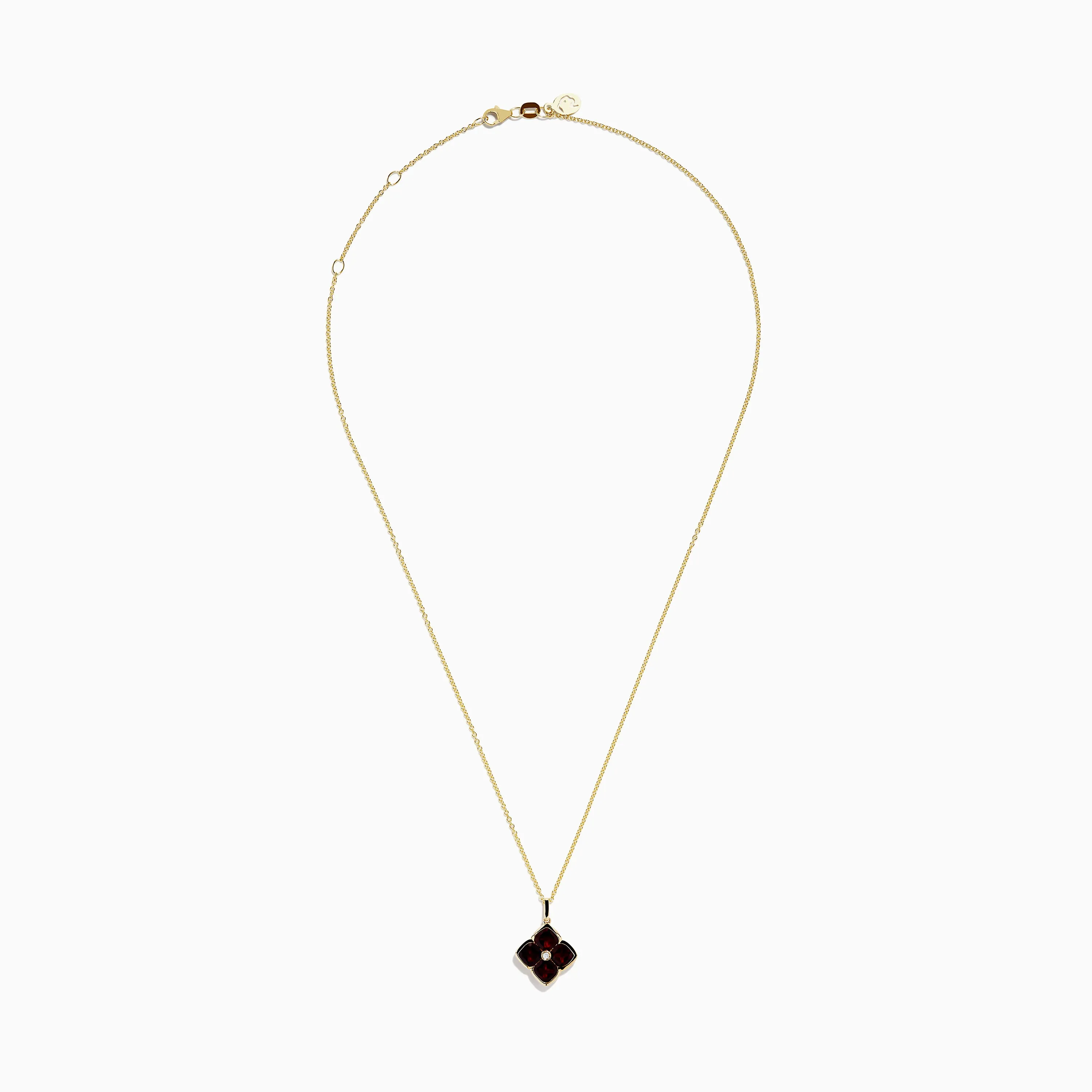 14K Yellow Gold Garnet and Diamond Pendant sold by Effy product image thumbnail 3