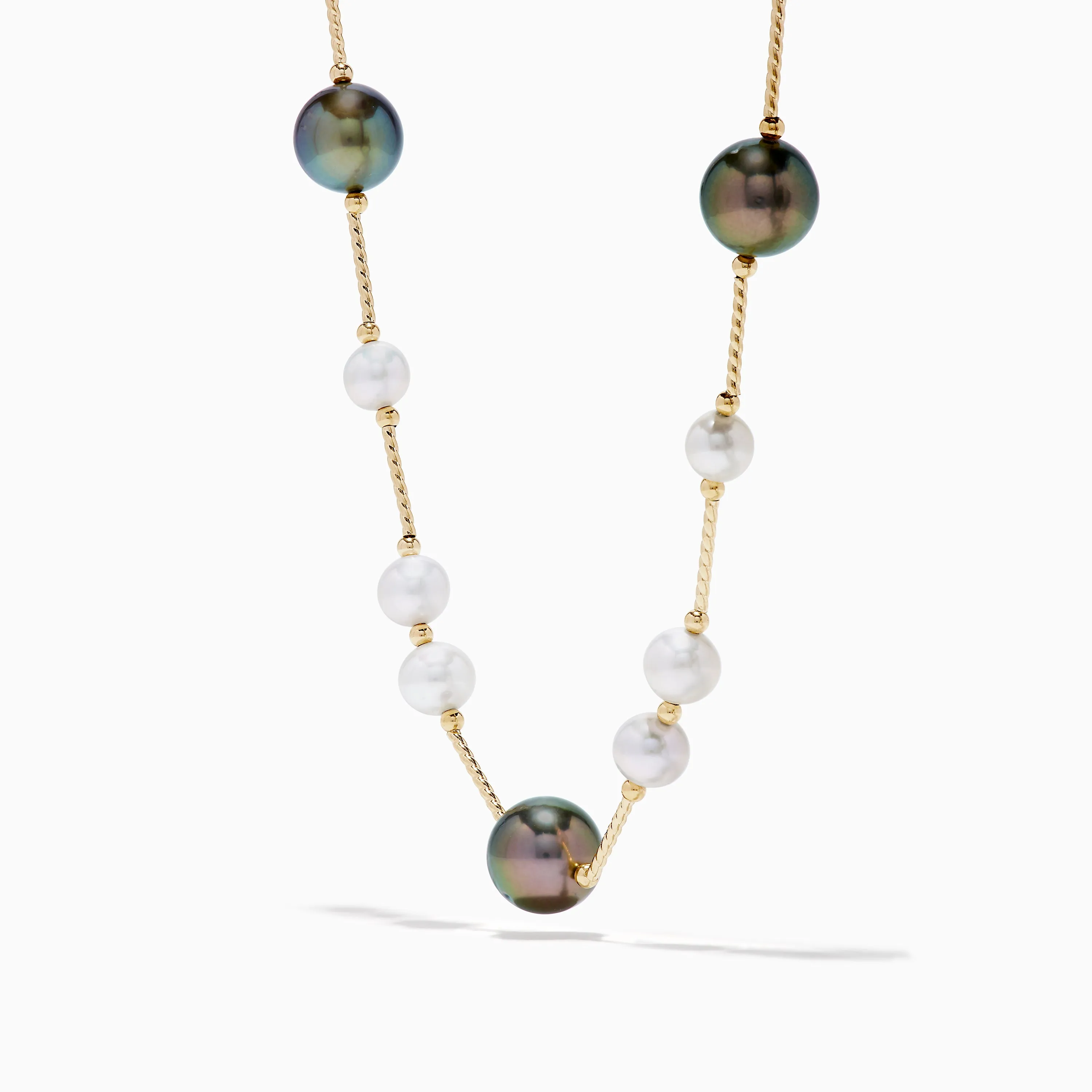 14K Yellow Gold Tahitian and Freshwater Pearl Necklace sold by Effy product image thumbnail 4