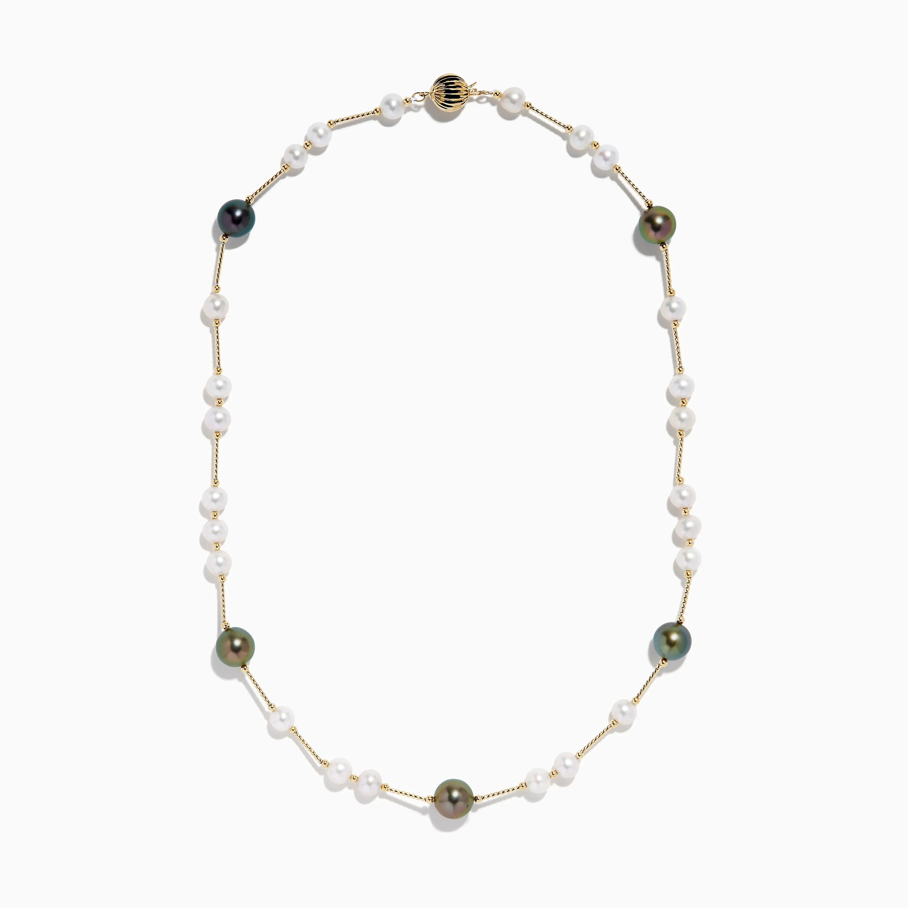 14K Yellow Gold Tahitian and Freshwater Pearl Necklace sold by Effy product image thumbnail 3