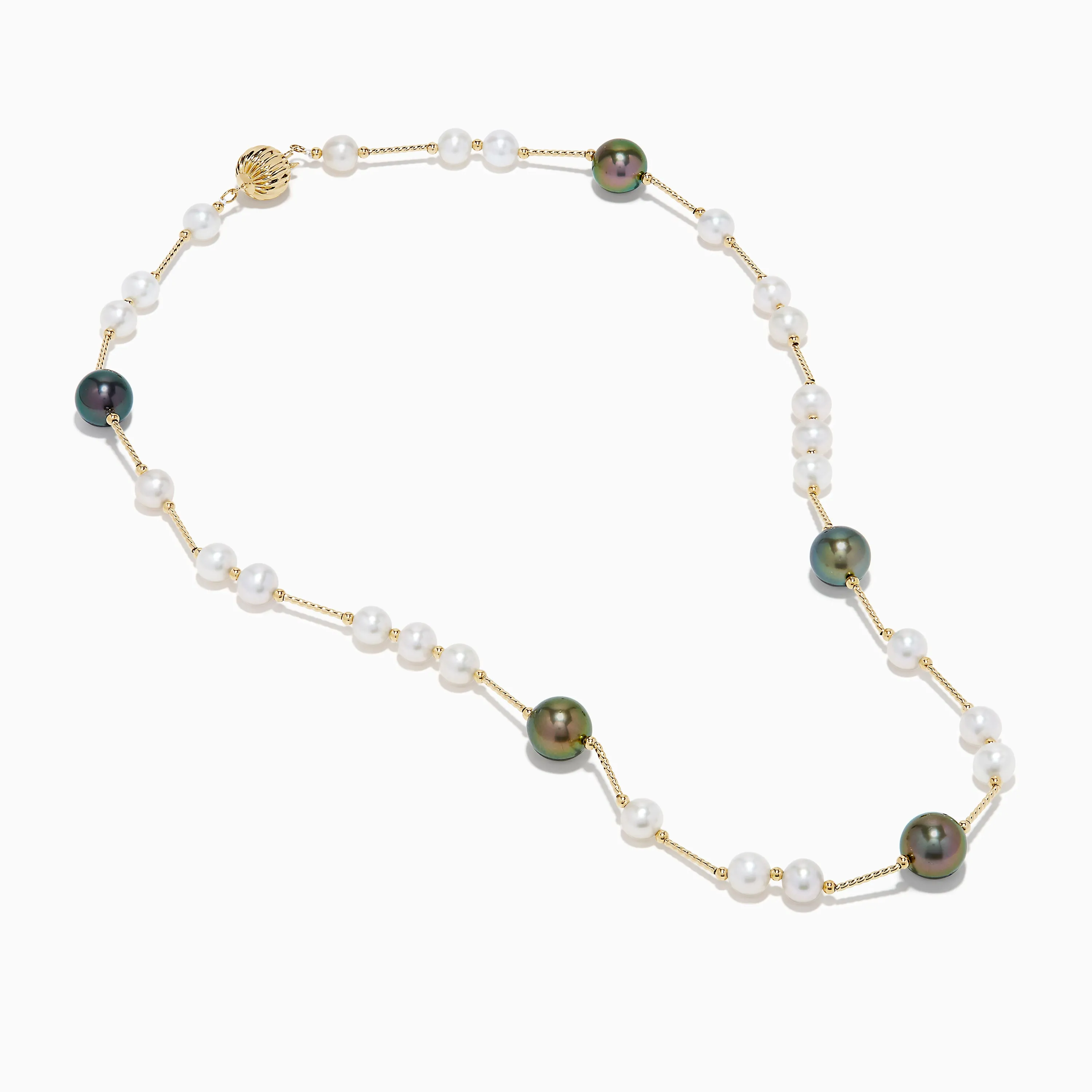 14K Yellow Gold Tahitian and Freshwater Pearl Necklace sold by Effy product image thumbnail 2