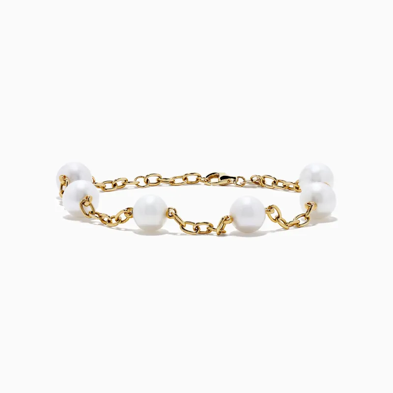 14K Fresh Water Pearl Station Bracelet sold by Effy