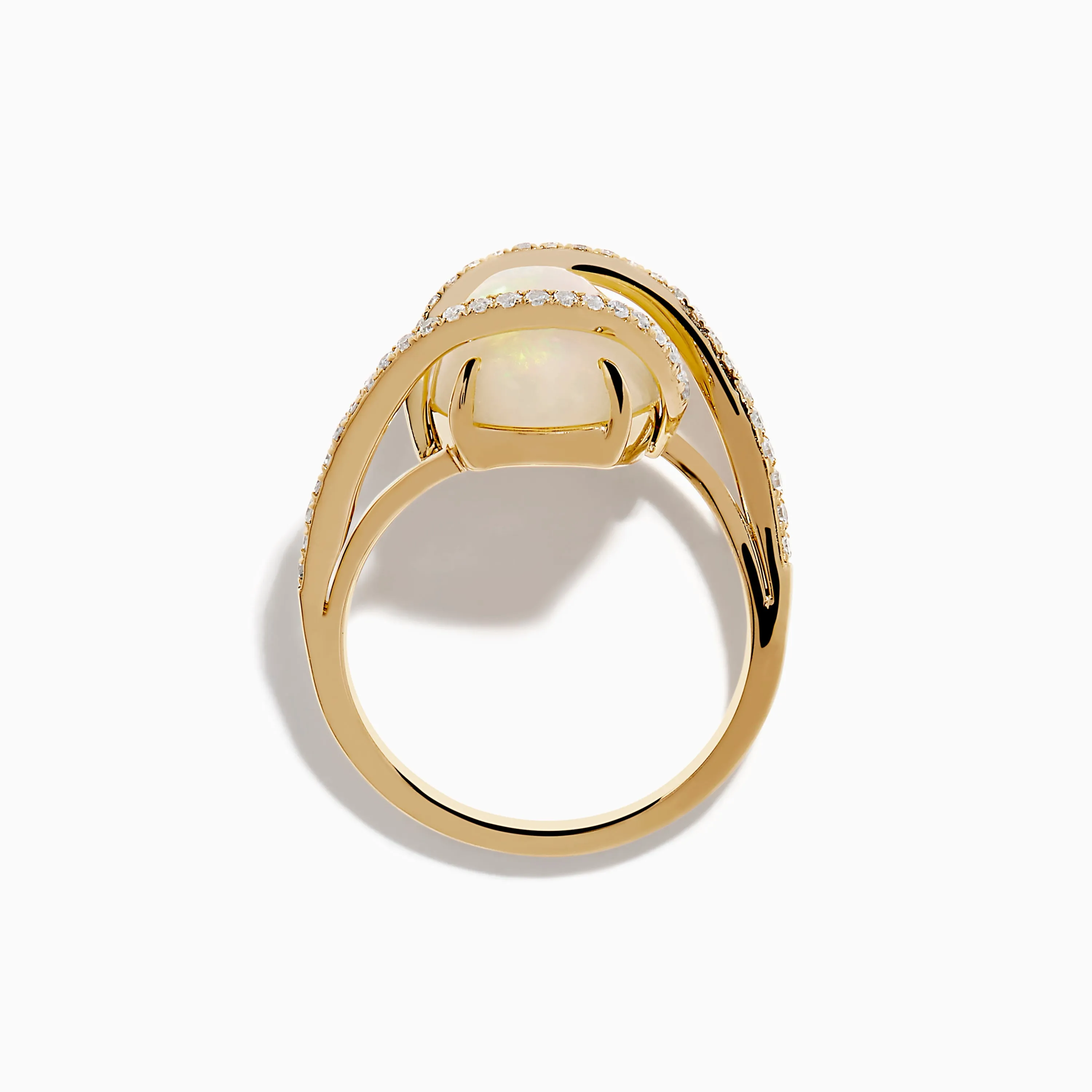Aurora 14K Yellow Gold Opal and Diamond Ring sold by Effy product image thumbnail 3